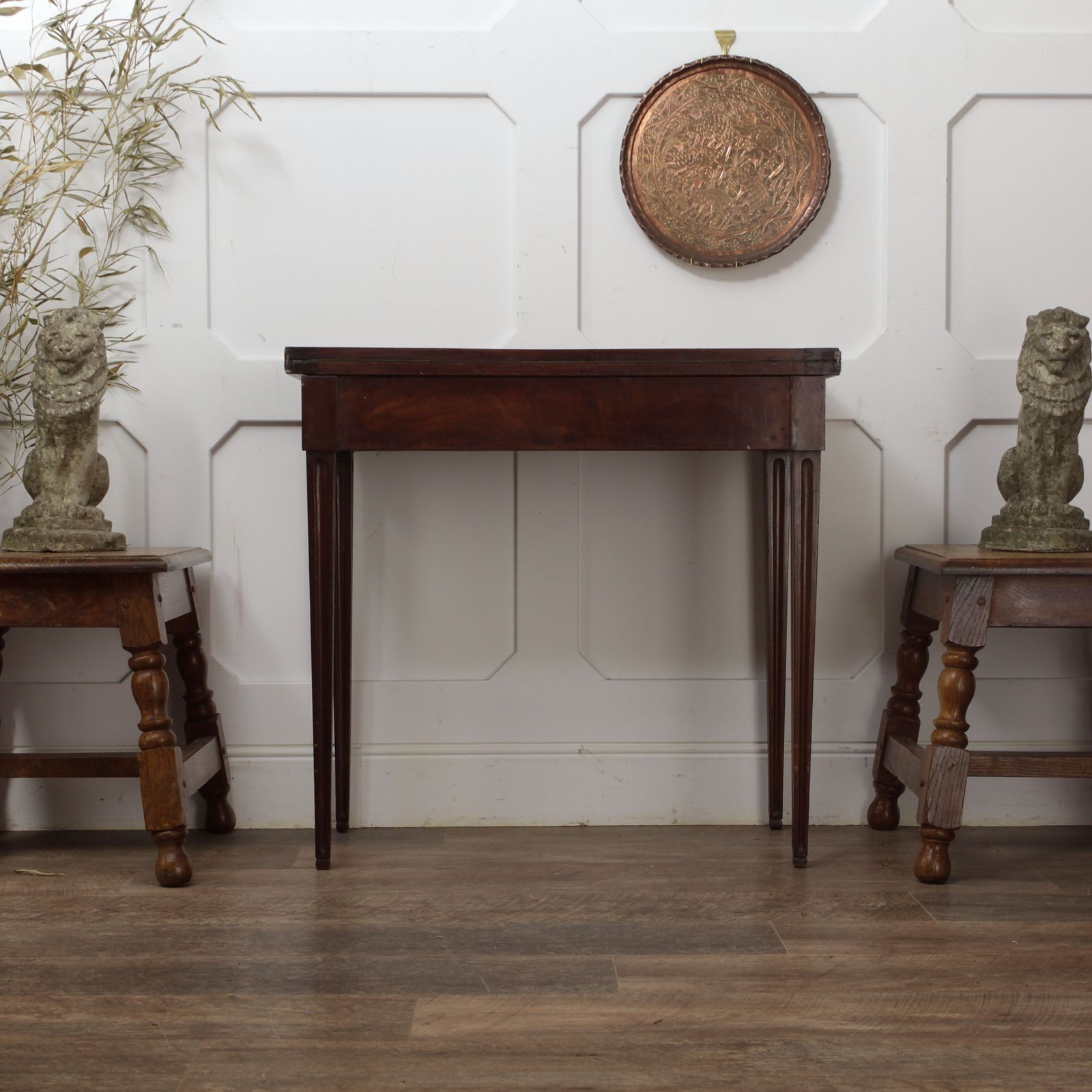 photo vinterior 19th Century Dutch Marquetry Card Table