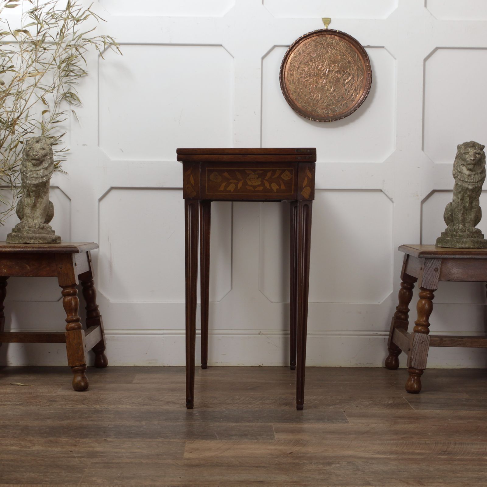 photo buy 19th Century Dutch Marquetry Card Table