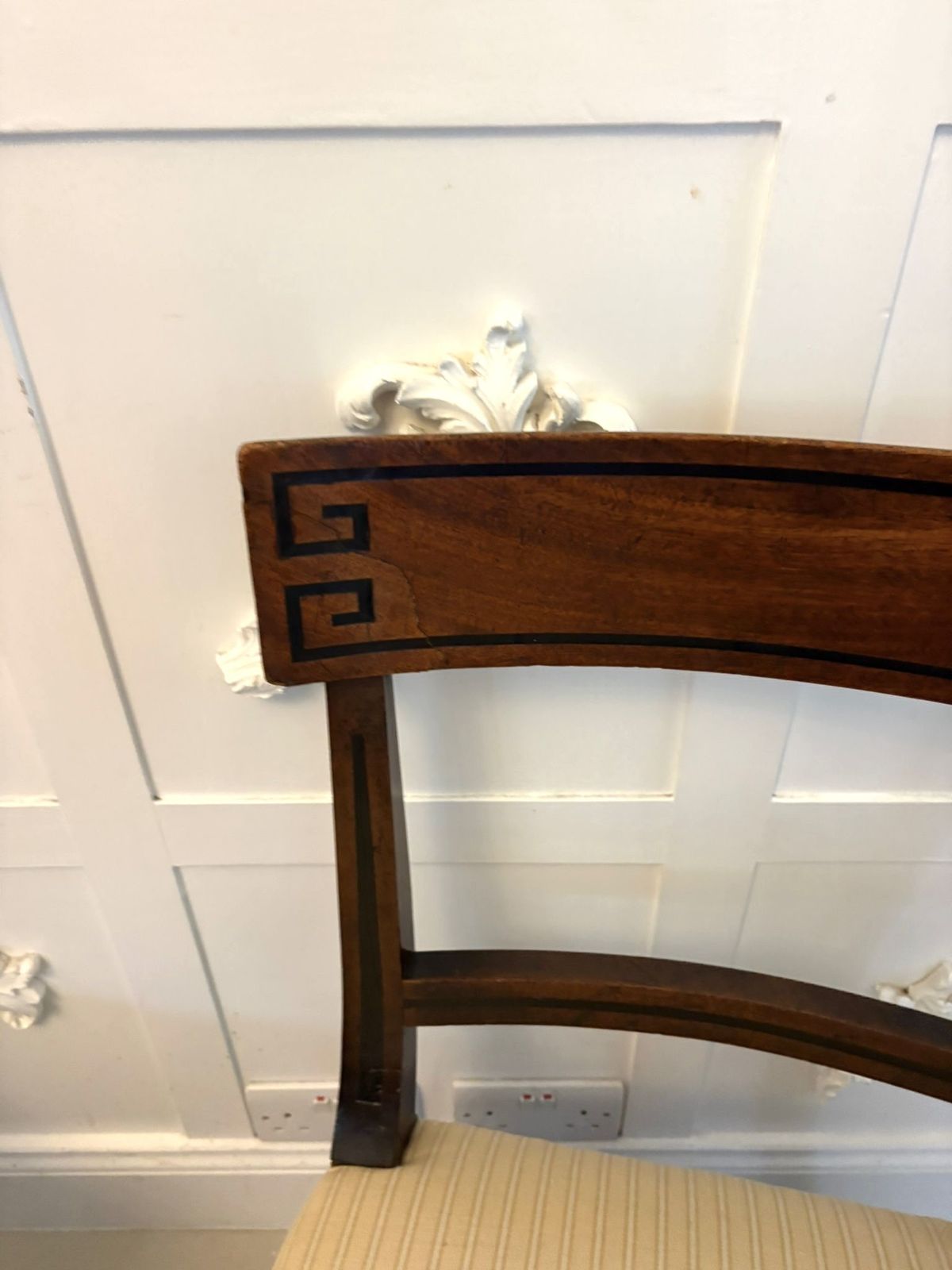 Antique English 19th Century Mahogany Klismos Dining Side Chairs – Pair photo furniture