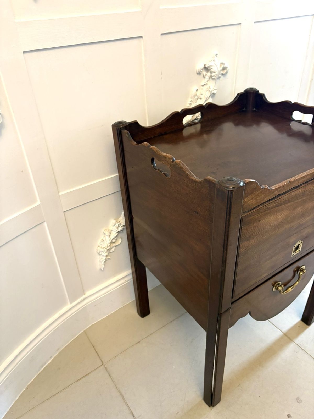 Antique 18th Century Mahogan Bedside Table photo buy