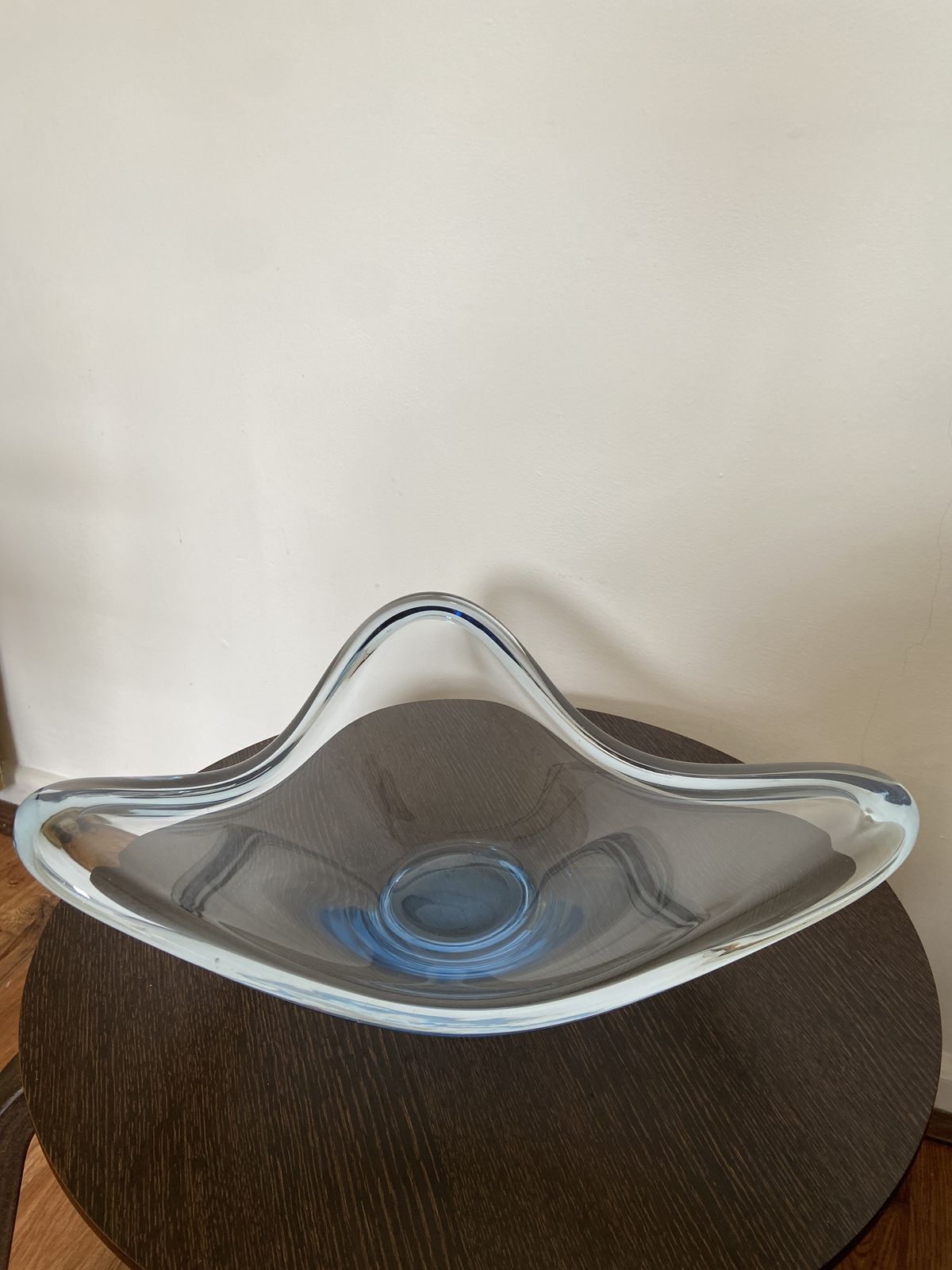 Large Modernist 60’s Glass Bowl By Per Lütken. photo for sale