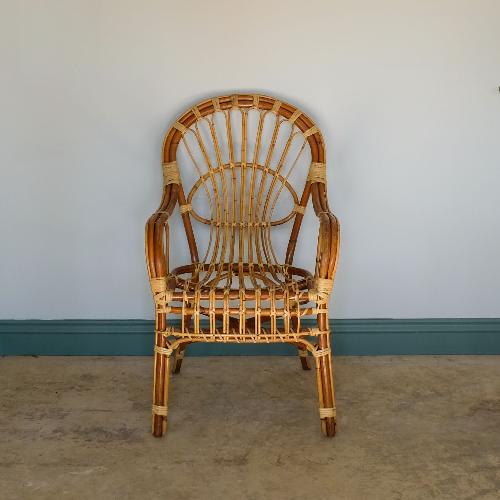 195.0 Mid Century Rattan Armchair, 1960s photo