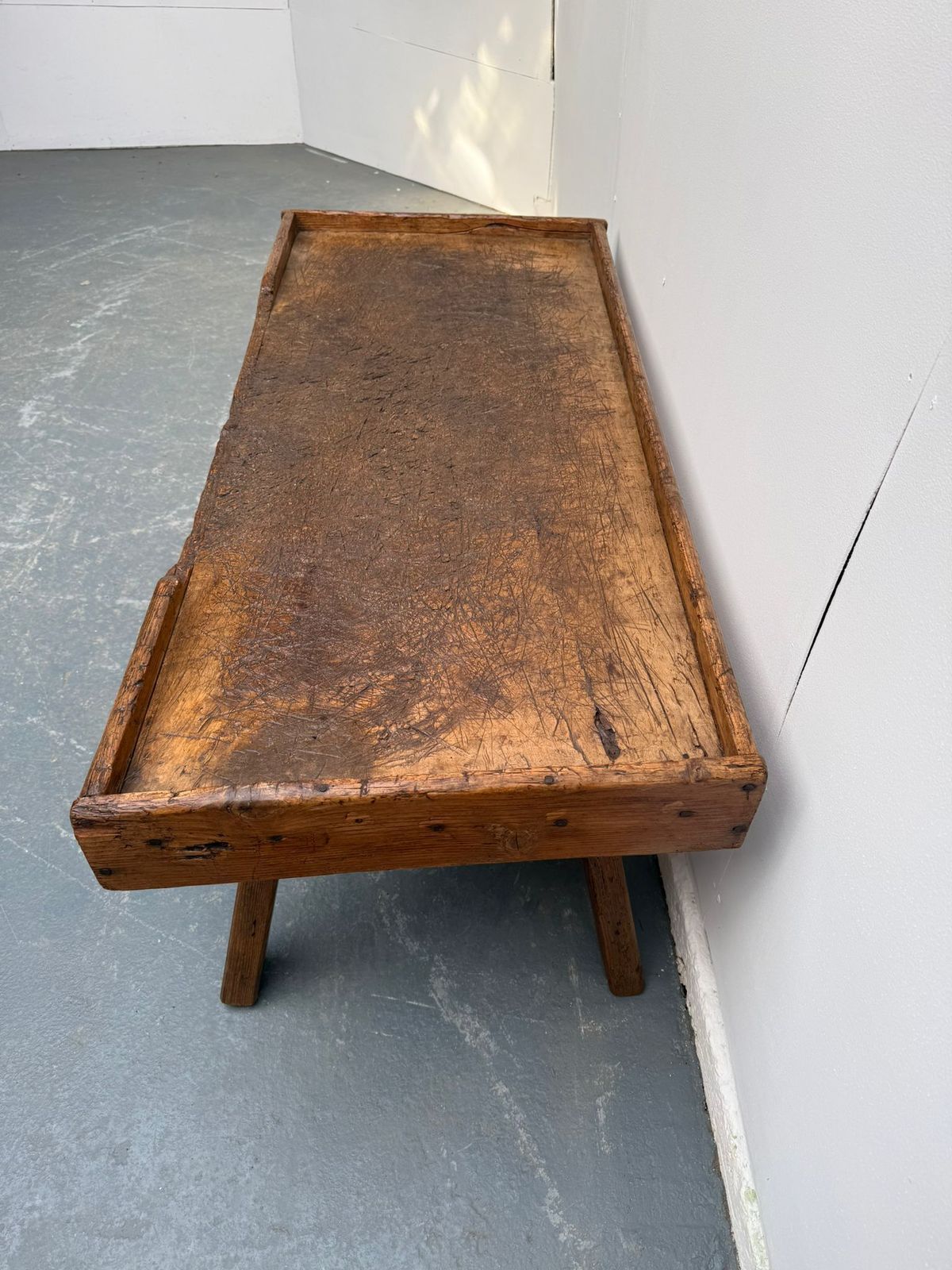A Fabulous Original Hungarian Antique Oak / Hardwood Coffee Table 129cm photo furniture