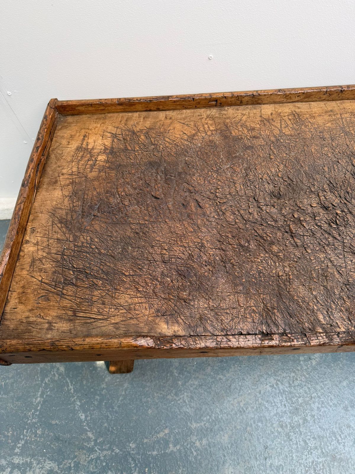 A Fabulous Original Hungarian Antique Oak / Hardwood Coffee Table 129cm photo 695.0