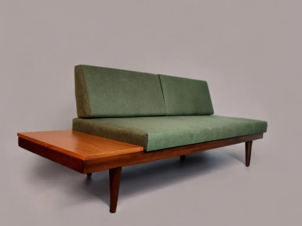 photo vintage Scandinavian Mid Century Daybed In Teak By Ekornes,  1960s