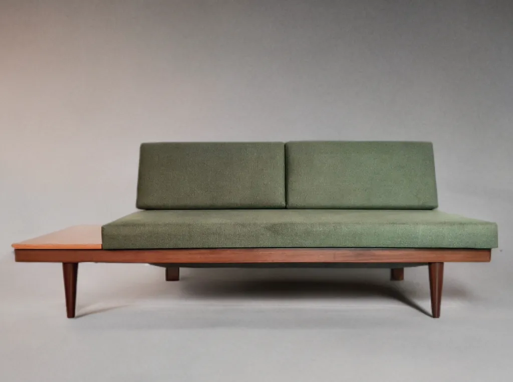 Scandinavian Mid Century Daybed In Teak By Ekornes,  1960s