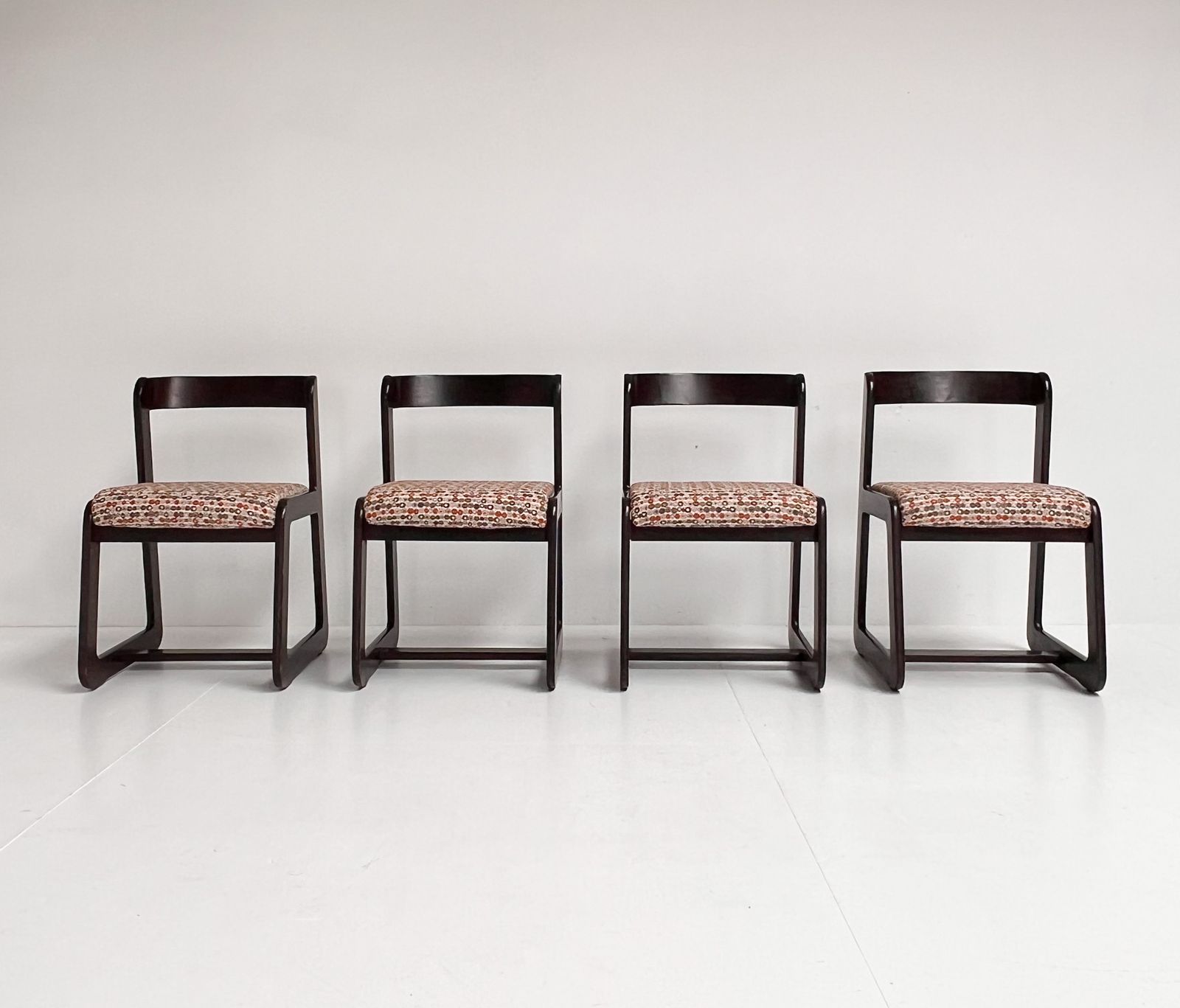 Set Of 4 Reupholstered Chairs By Willy Rizzo, 1960s photo for sale