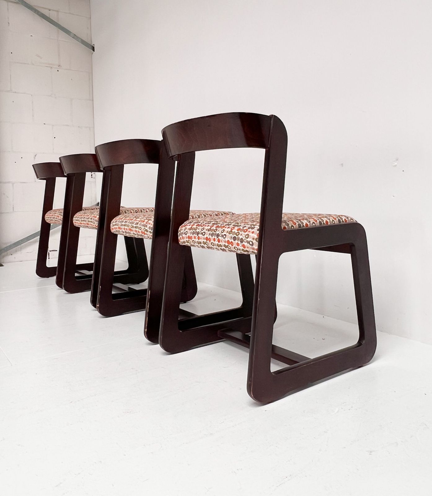 Set Of 4 Reupholstered Chairs By Willy Rizzo, 1960s photo buy