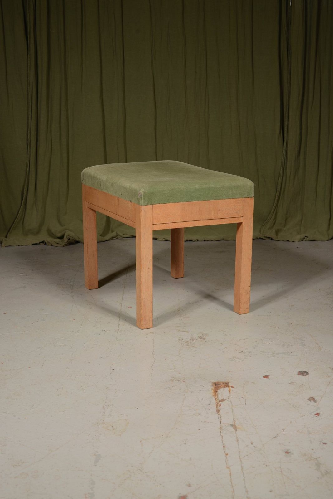 A Heal's Style Pale Oak Stool By Good Furniture Units Ltd.   C.1930 photo furniture