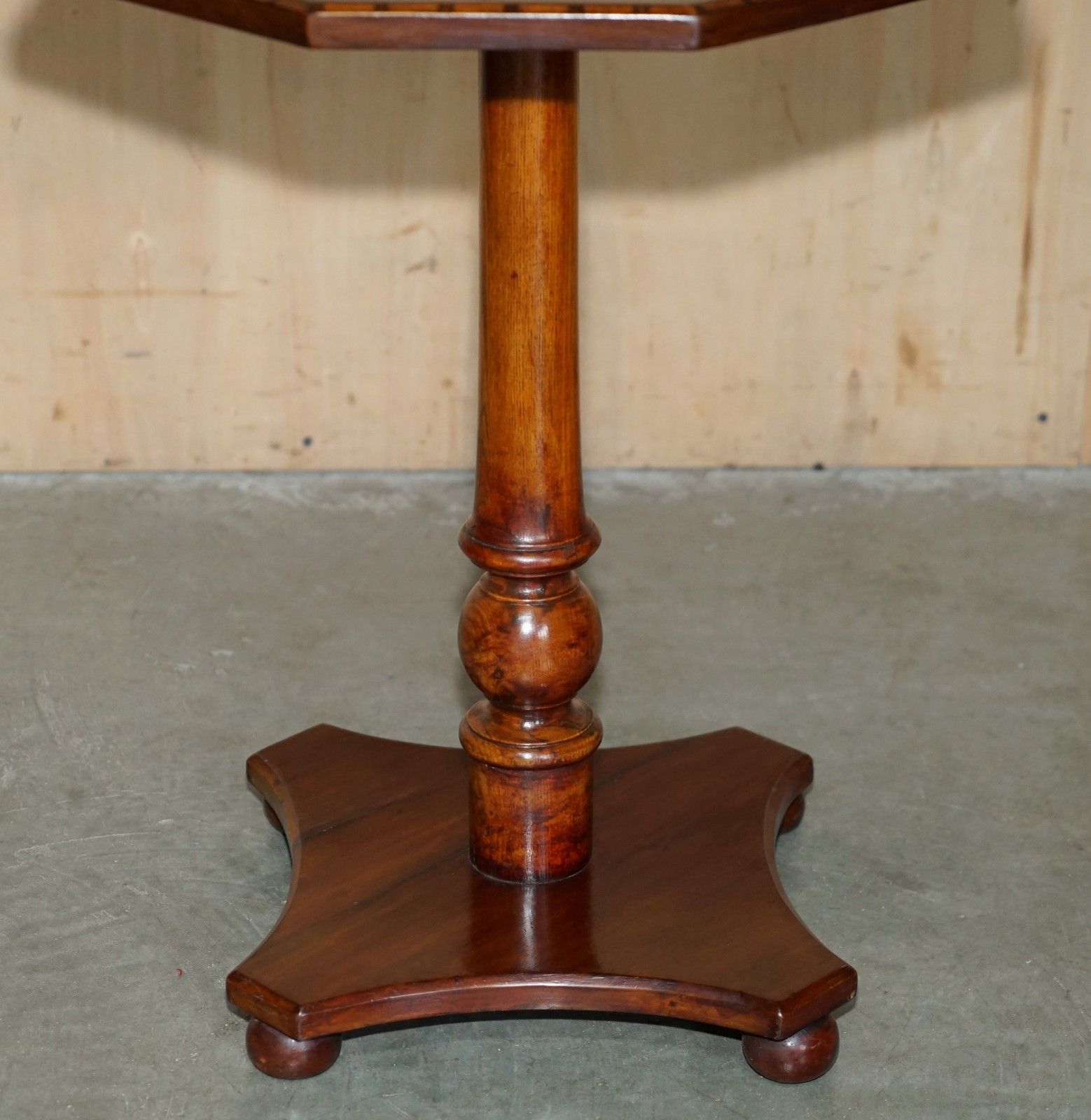 Fully Restored Sublime Antique Circa 1880 Mahogany Inlaid Tripod Side Lamp Table photo buy