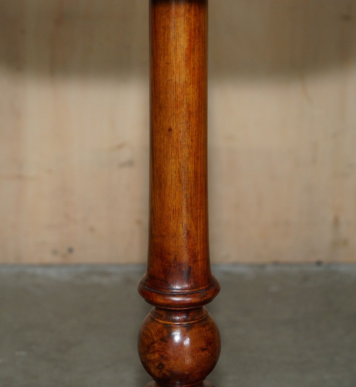 Fully Restored Sublime Antique Circa 1880 Mahogany Inlaid Tripod Side Lamp Table photo vintage