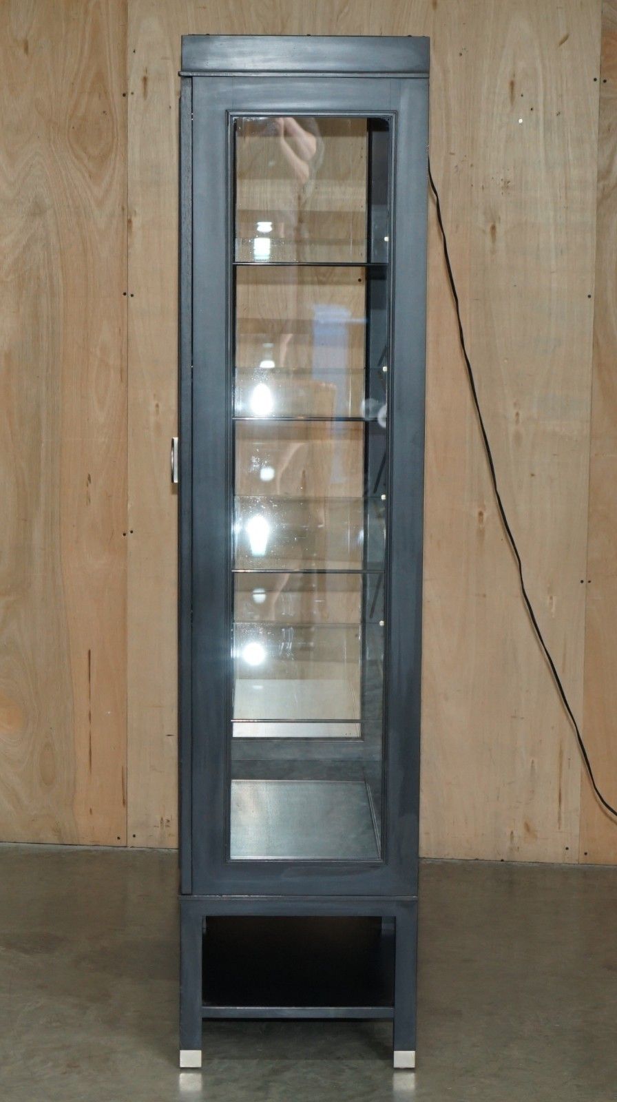 photo furniture Ralph Lauren Bel Air Collection Glazed Illiminated Display Cabinet Bookcase