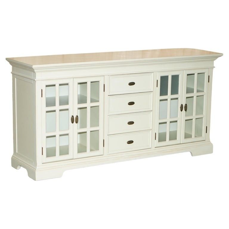 Lovely Decorative Cream French Country Display Cabinet Cupboard Sideboard