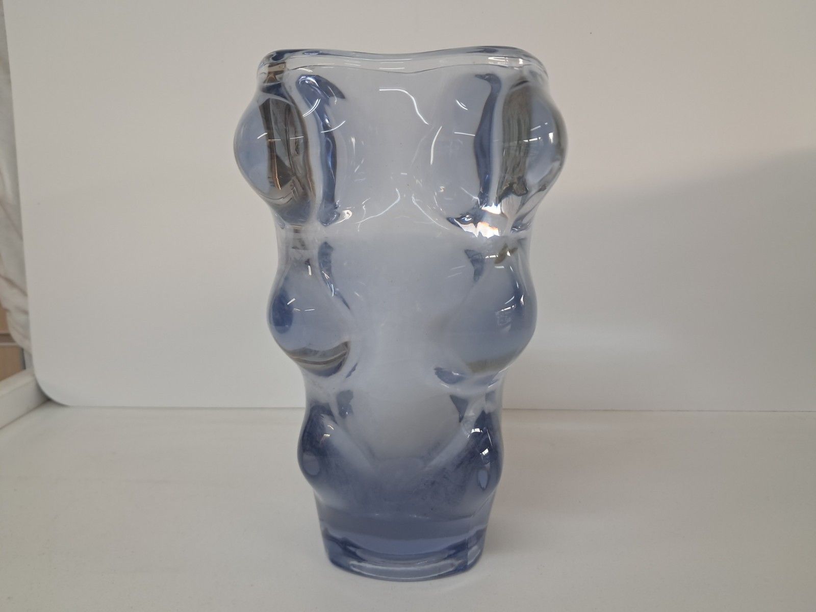 Mid Century Bubble Glass Vase Vizner Art Glass 1960's photo 90.0