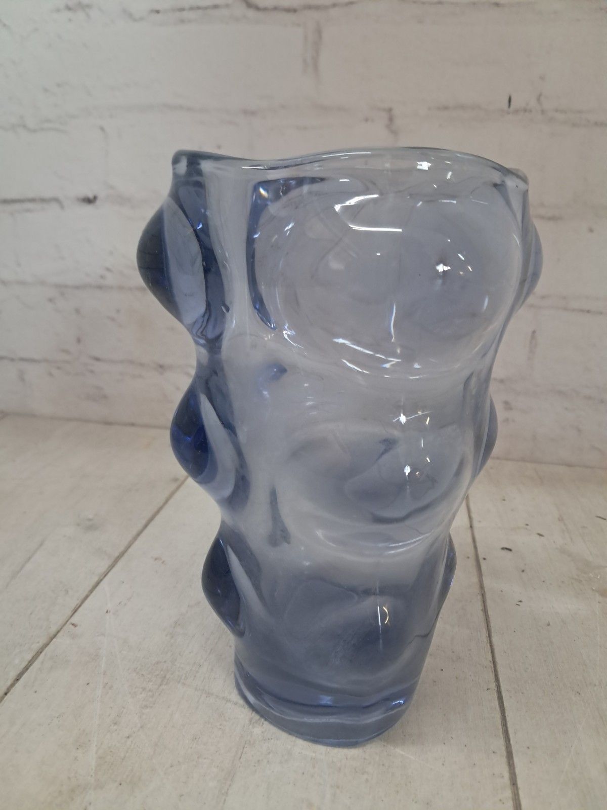 photo for sale Mid Century Bubble Glass Vase Vizner Art Glass 1960's