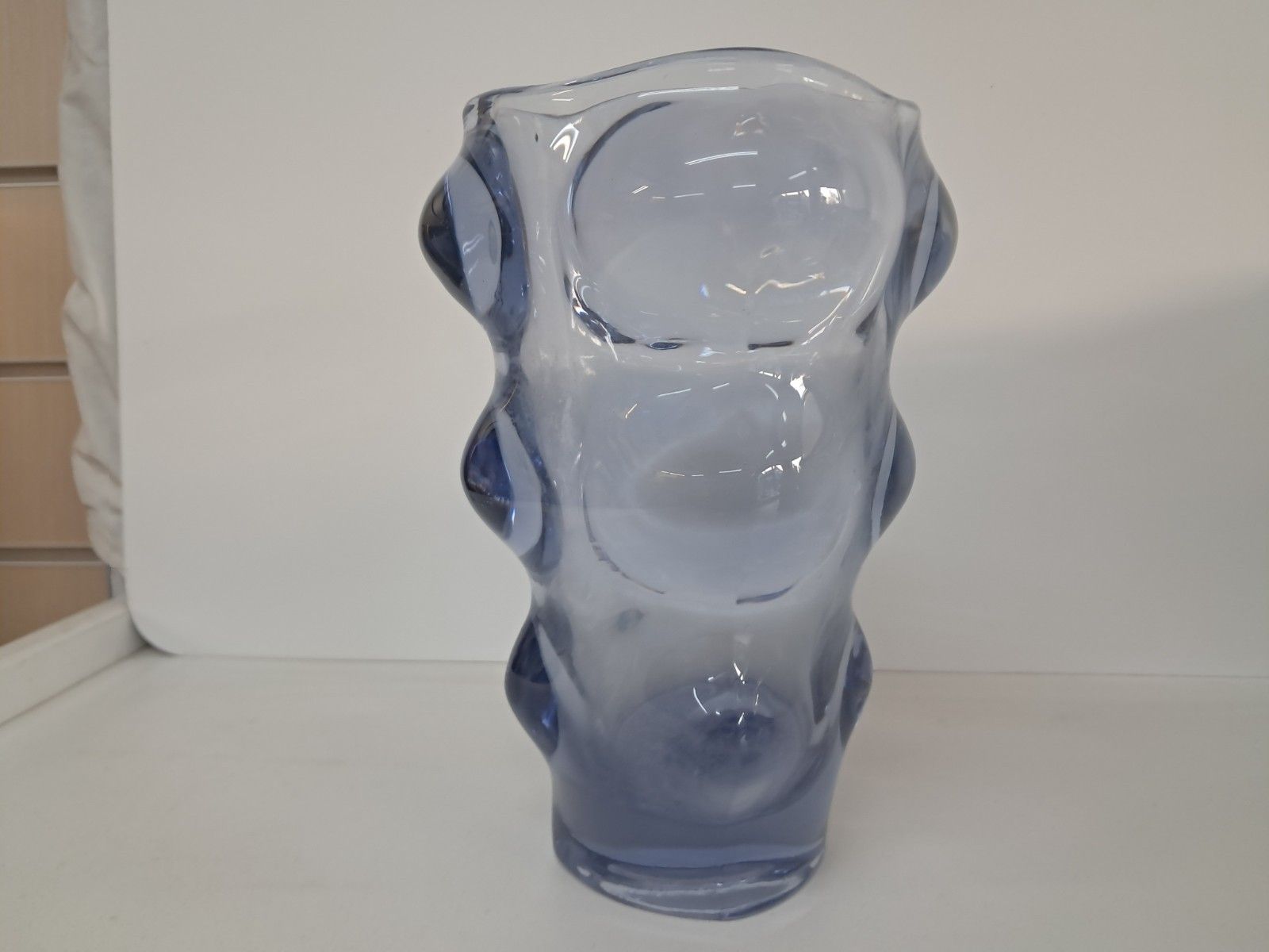 90.0 Mid Century Bubble Glass Vase Vizner Art Glass 1960's photo