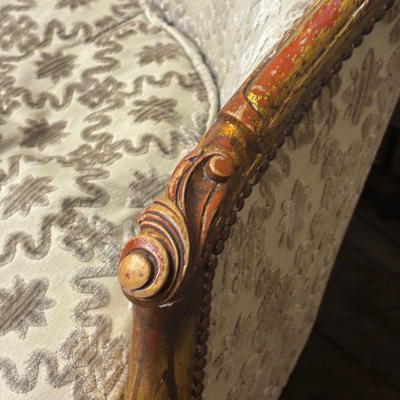 Pair Of Giltwood Louis XV Style Bergère Armchairs photo for sale