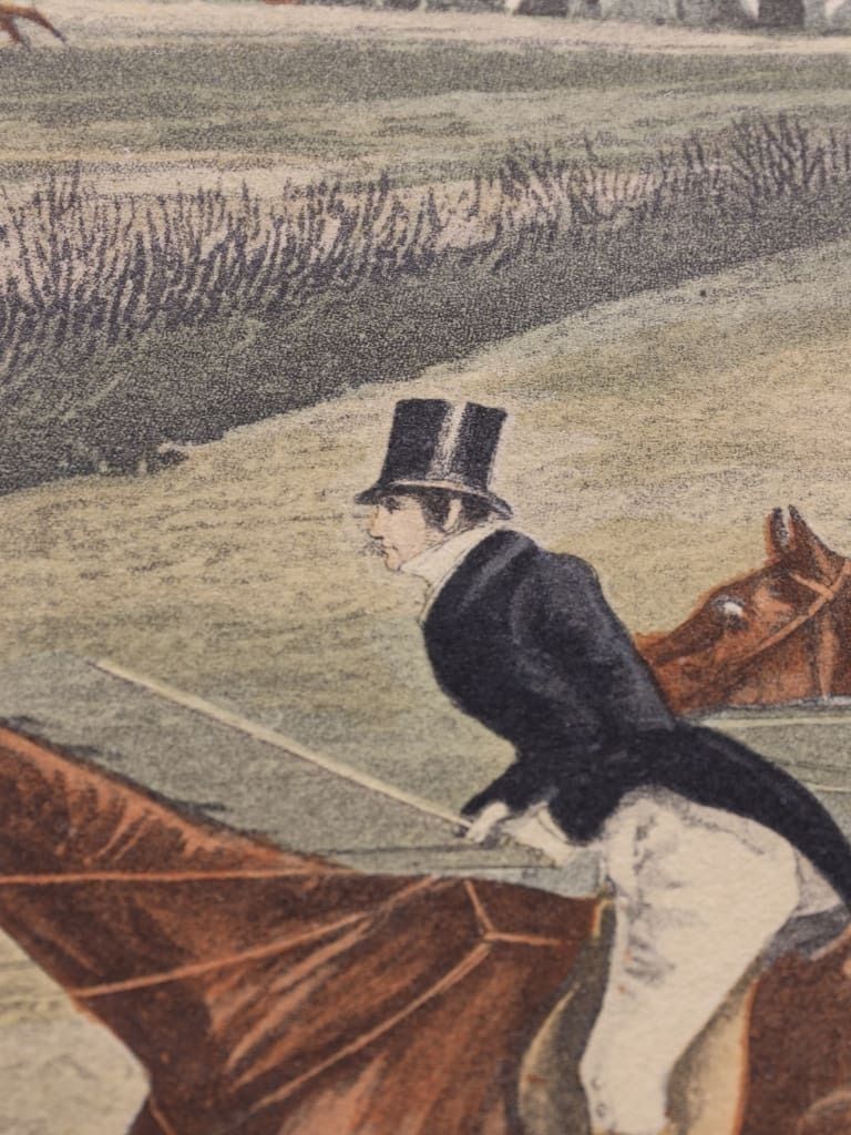 photo for sale Grand Leicestershire Steeple Chase: "The Climax Of Disaster" By Alken & Bentley, 1830