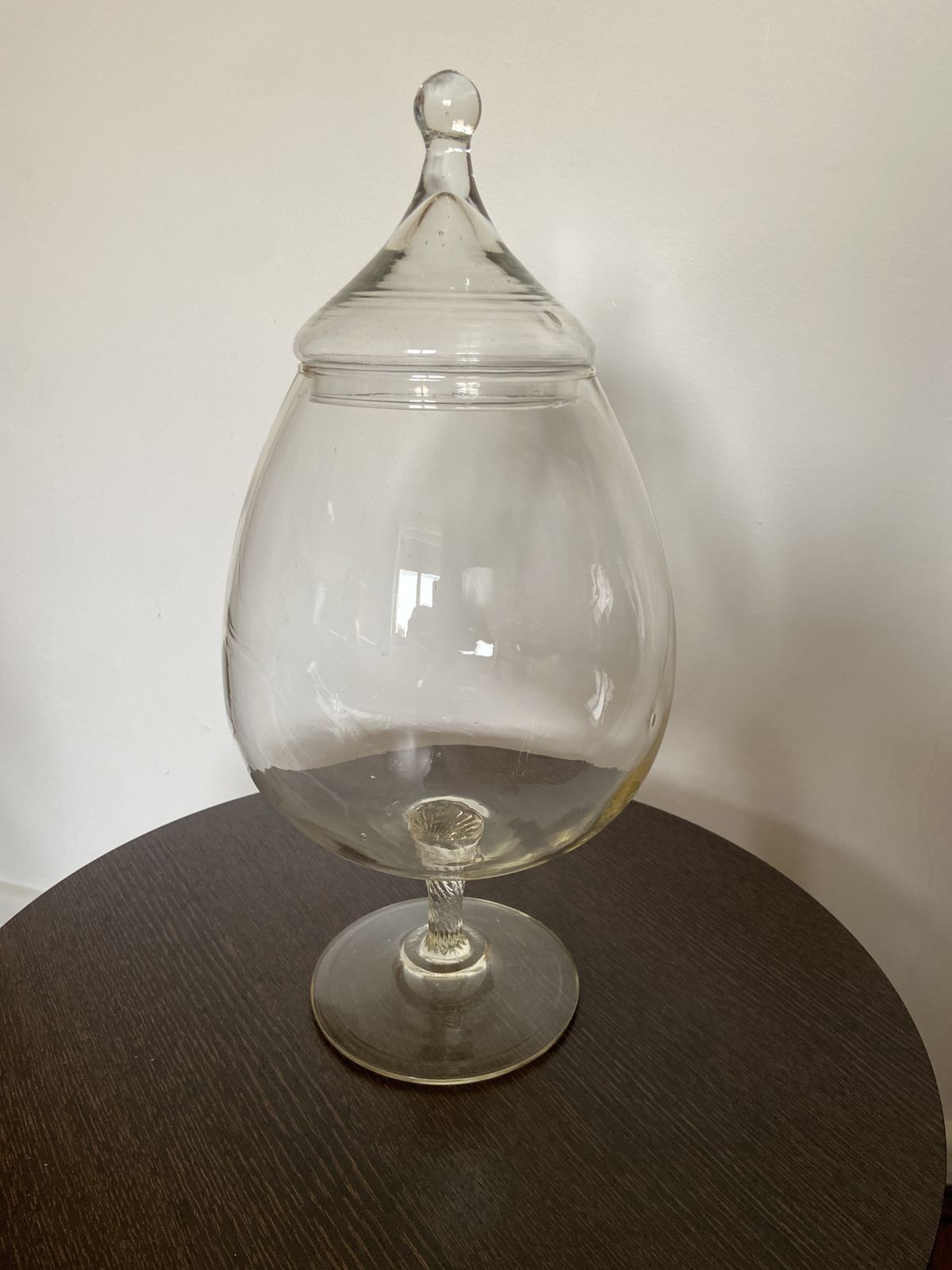 Vintage Midcentury 17” Bonbonnière Or Apothecary Jar