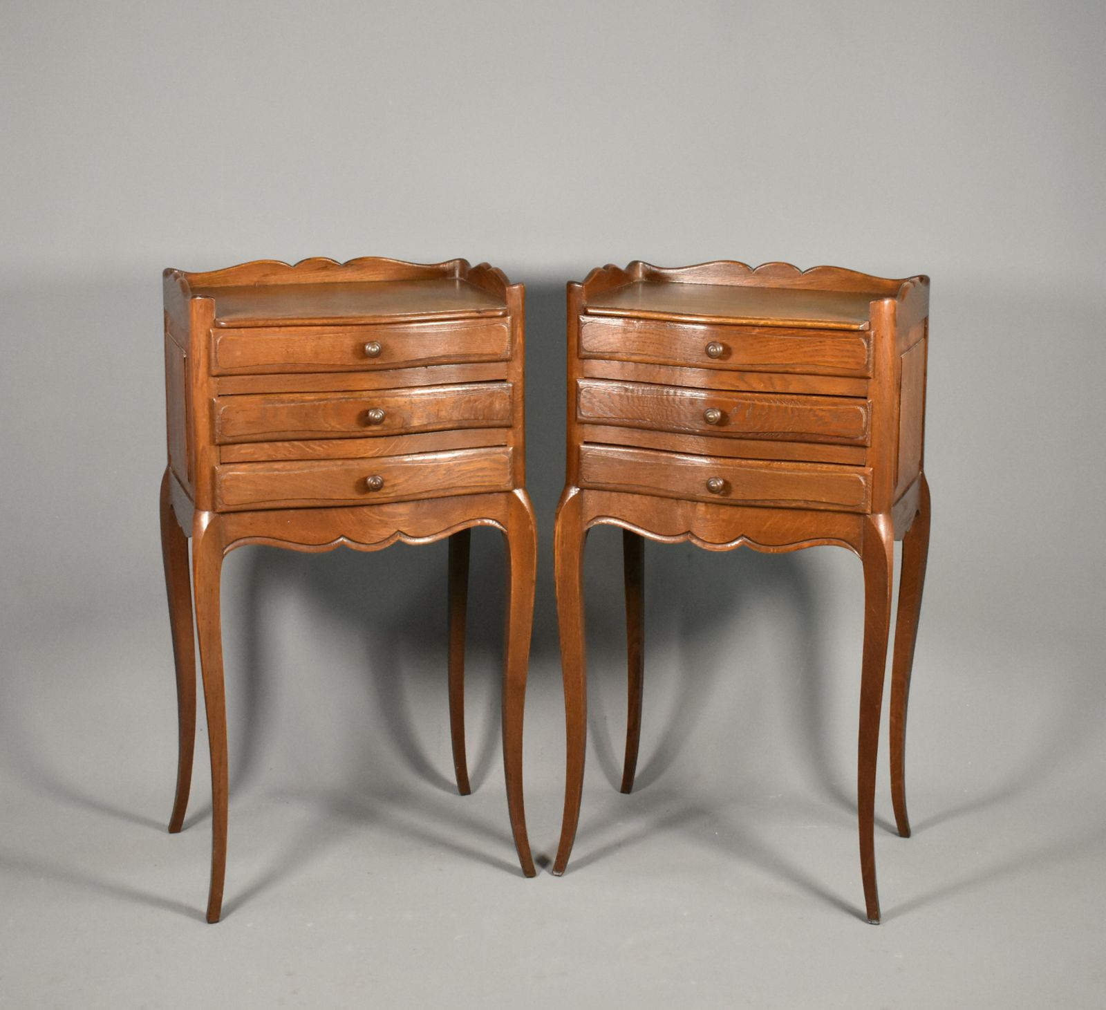 Pair Of French Oak Bedside Cabinets – Louis XVI Style, Mid Century photo furniture