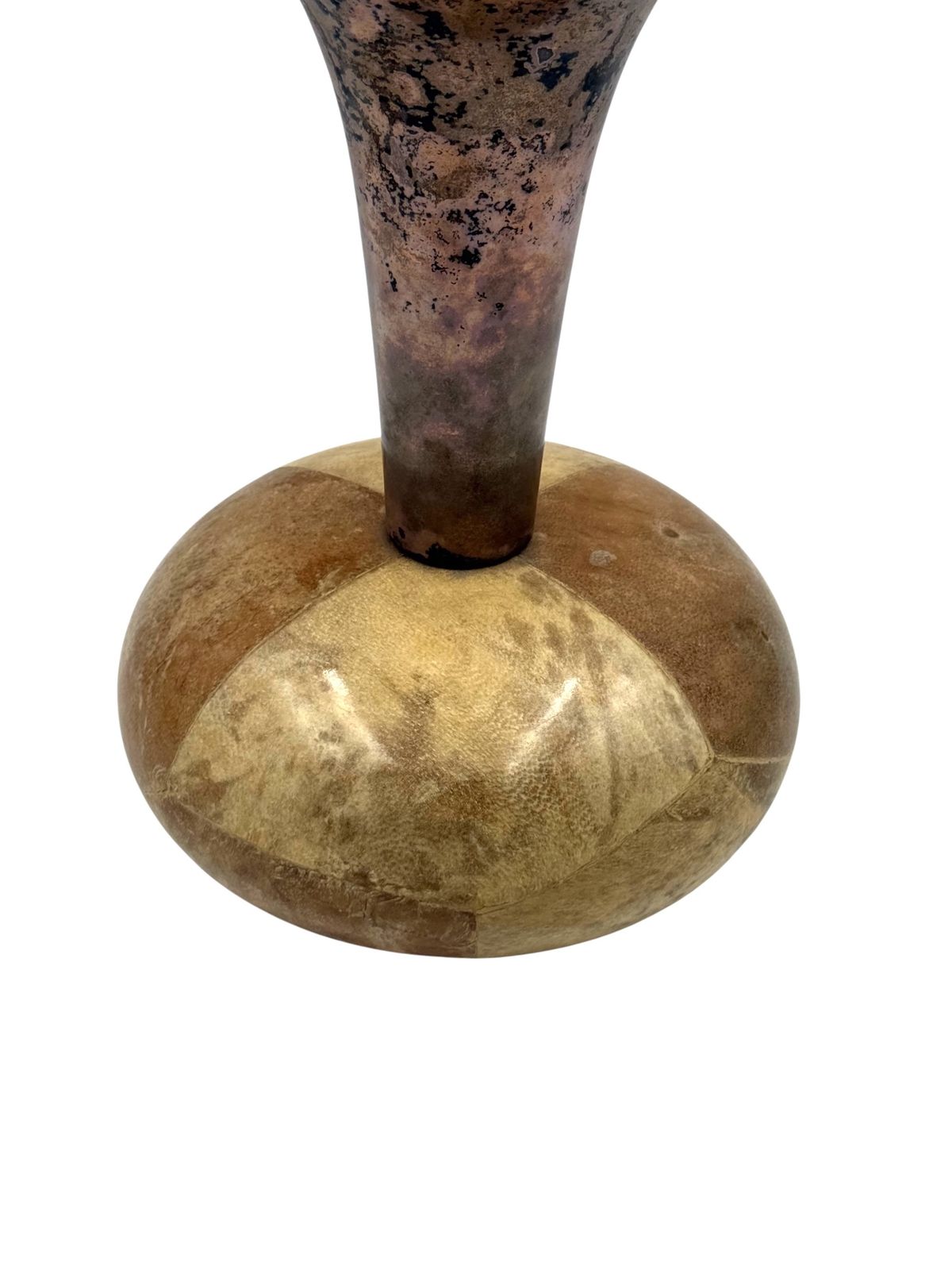 Mid Century Cream Parchment Vase, Aldo Tura Italy 1950s photo 600.0