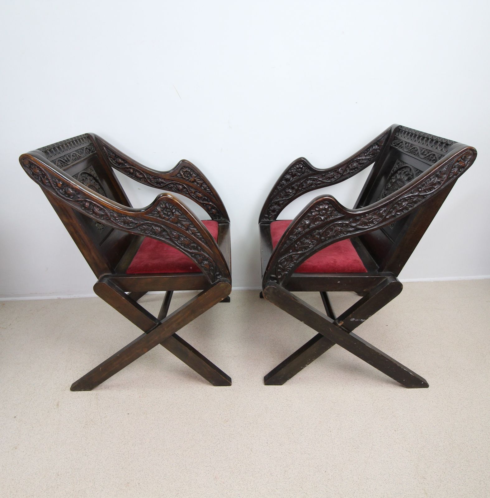 Set Of 2 Vintage Oak Glastonbury Chairs photo furniture