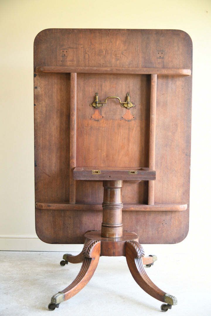 Regency Style Tilt Top Mahogany Table photo furniture