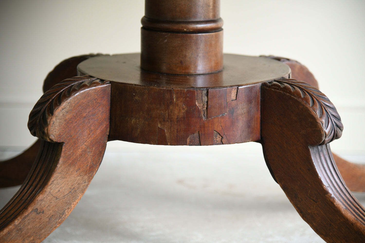 Furniture Regency Style Tilt Top Mahogany Table photo