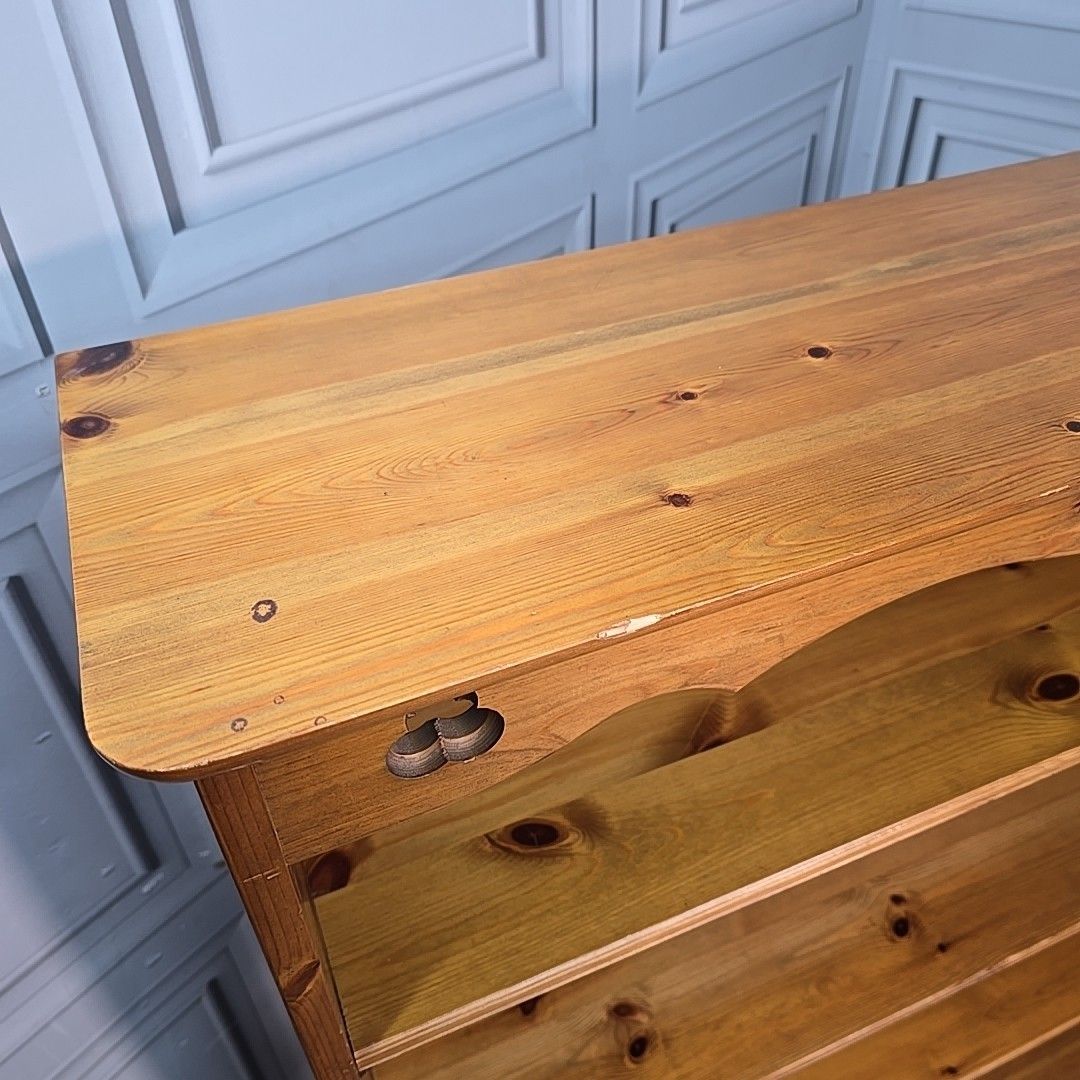 Pair Vintage Pine Bookcases Open Shelving Rustic Farmhouse Wooden Book Shelf photo vinterior