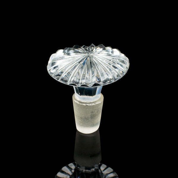 1004.0 Antique Spirit Decanter, English, Glass, Silver, Port, Brandy Bottle, Edwardian photo