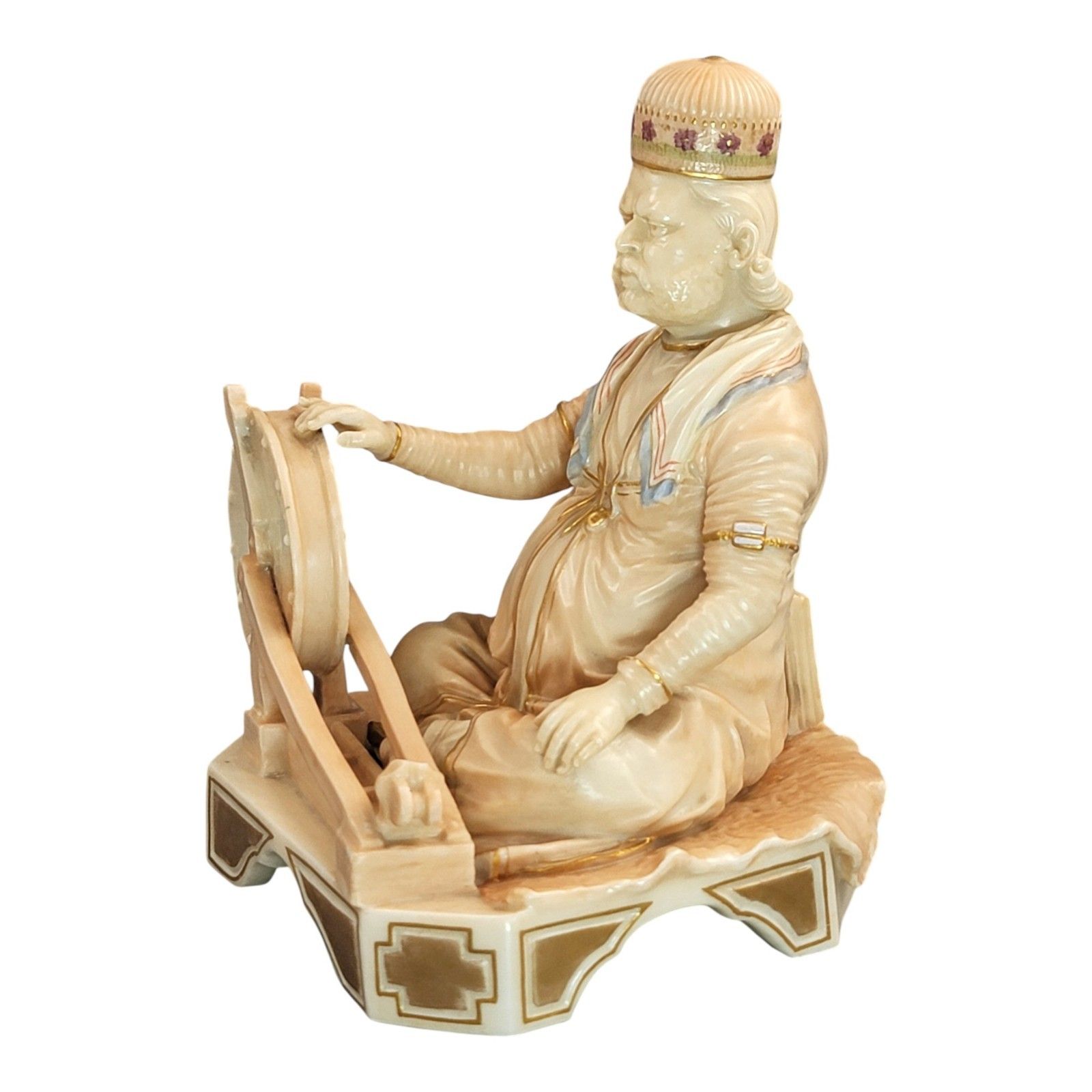 Antique Victorian Royal Worcester Porcelain Figure Shaban, James Hadley, 1888 photo for sale