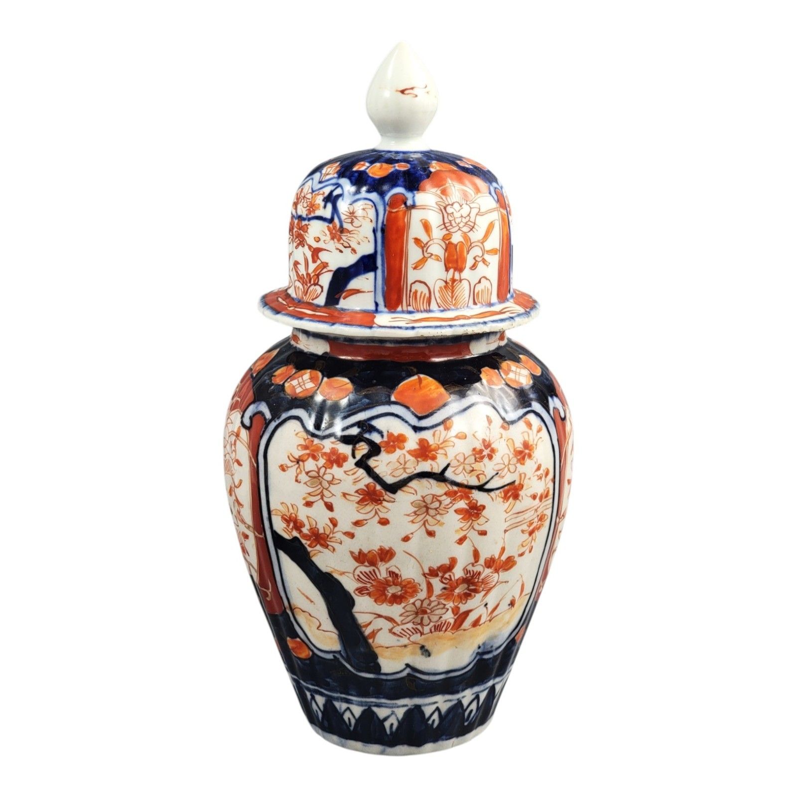 Japanese Imari Porcelain Ginger Jar With Cover, Arita, Late 19th Century photo 450.0
