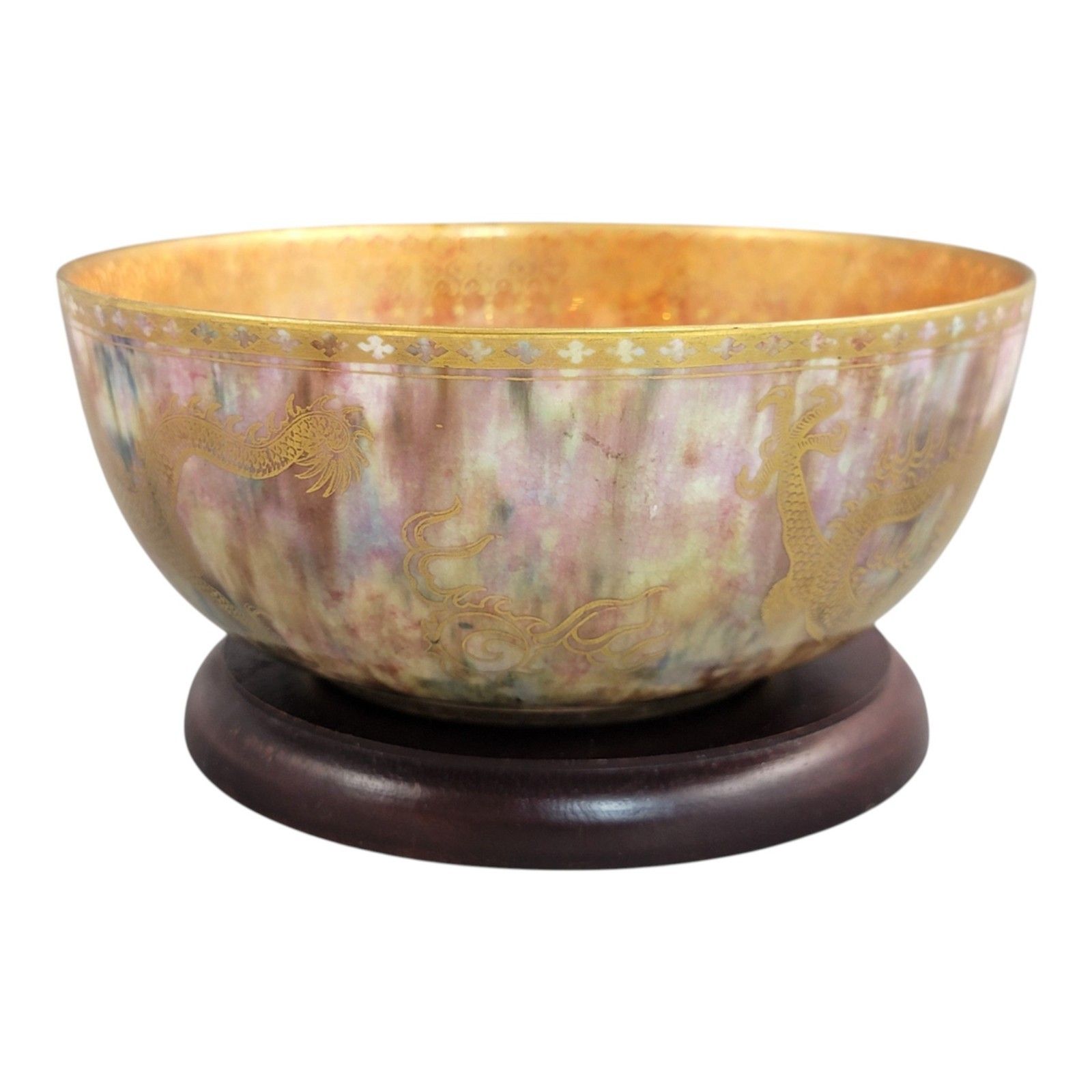 Edwardian Daisy Makeig Jones Wedgwood Porcelain Large Lustre Bowl, Z4823 C. 1915 photo 1200.0