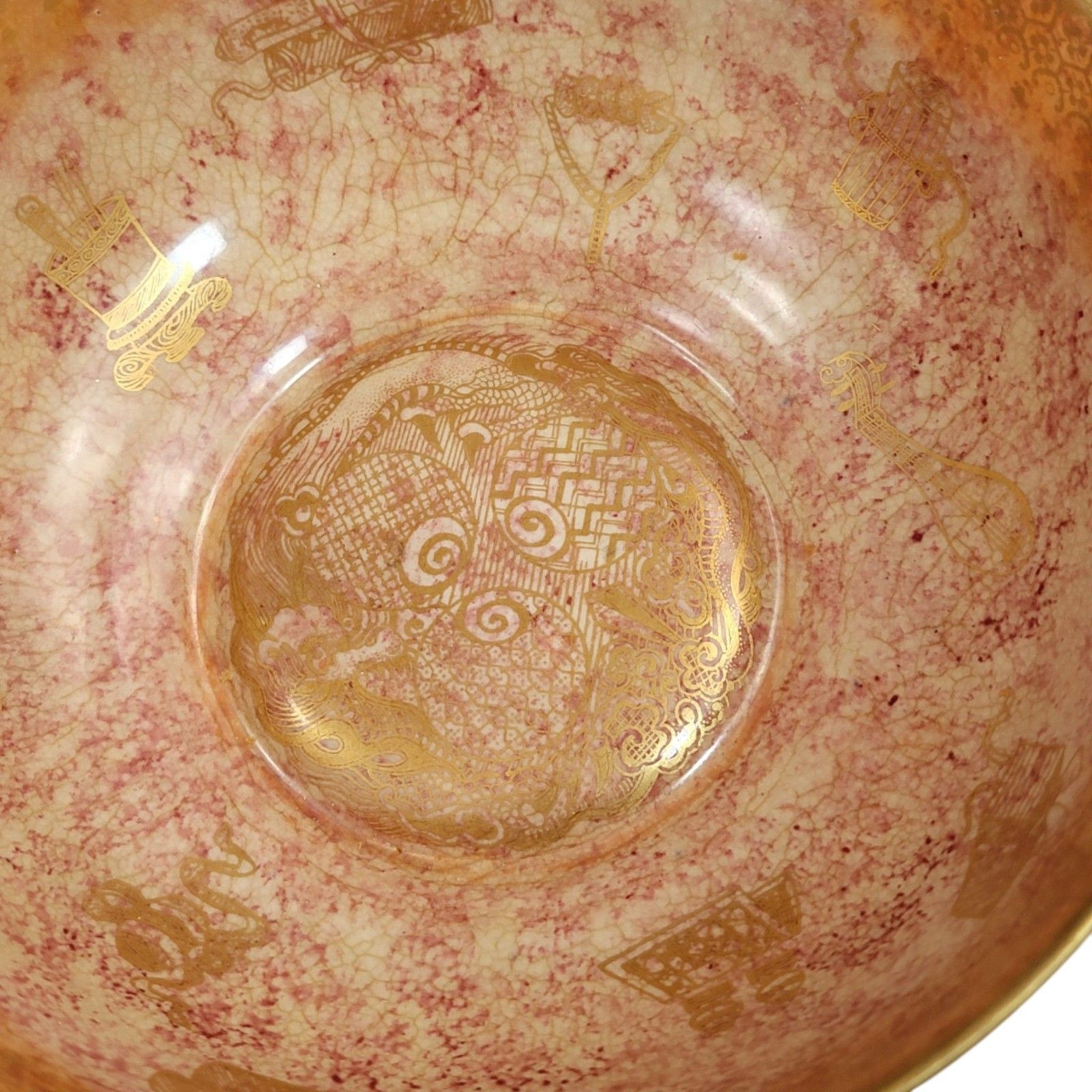 1200.0 Edwardian Daisy Makeig Jones Wedgwood Porcelain Large Lustre Bowl, Z4823 C. 1915 photo