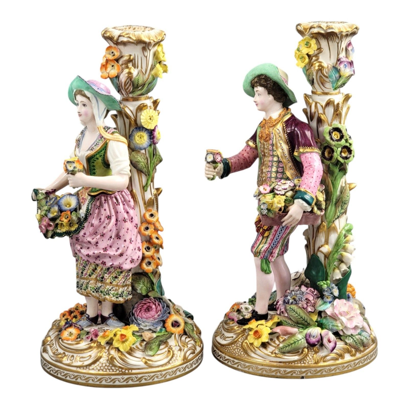 A Rare Pair Of Minton Porcelain Figural Candlesticks, Pattern No.192 C.1835–1836 photo furniture