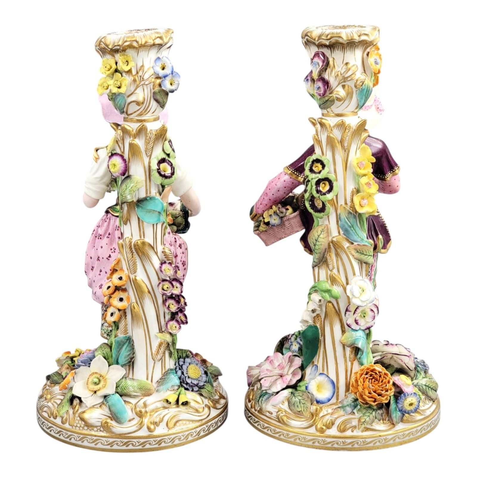 A Rare Pair Of Minton Porcelain Figural Candlesticks, Pattern No.192 C.1835–1836 photo Home Decor