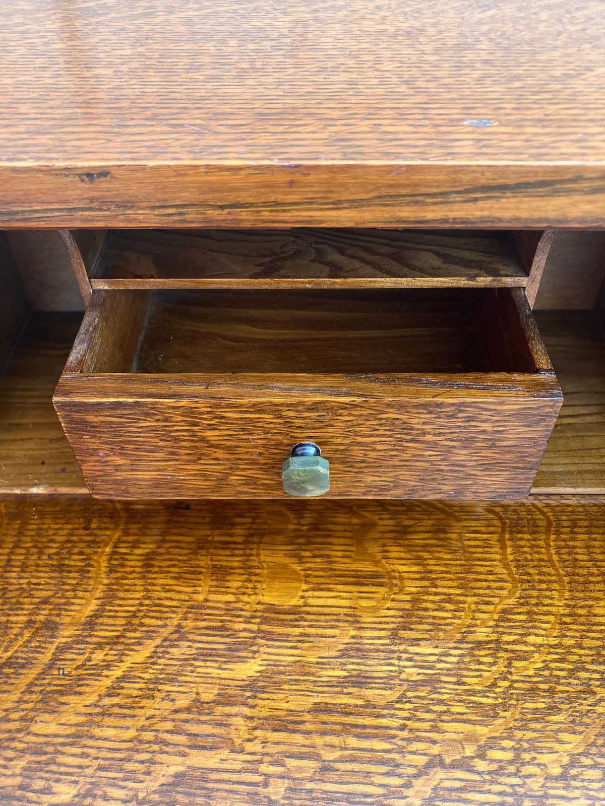 photo furniture 1920's English Art Deco Secretaire Desk Bureau In Oak