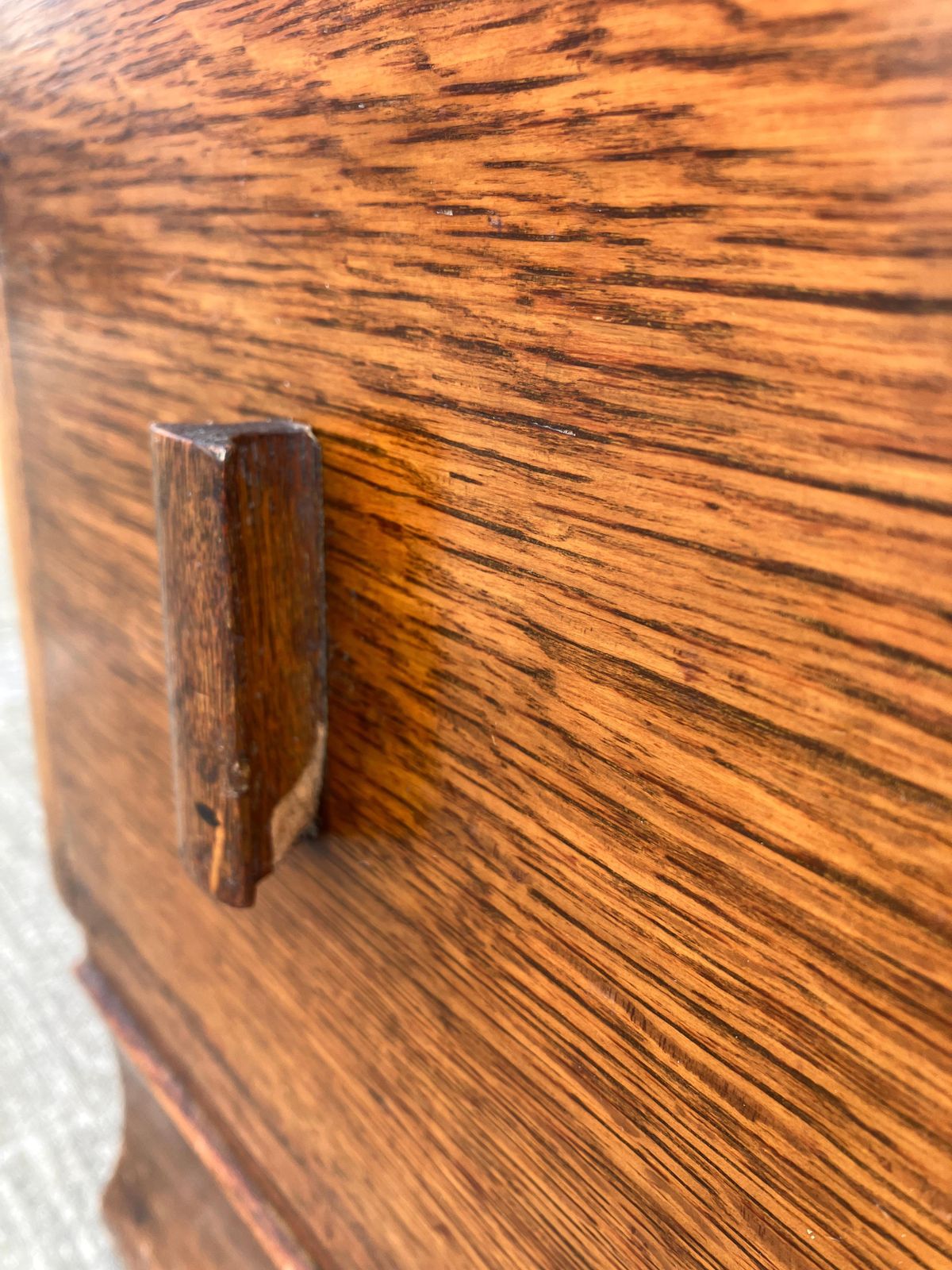 1220.0 1920's English Art Deco Secretaire Desk Bureau In Oak photo