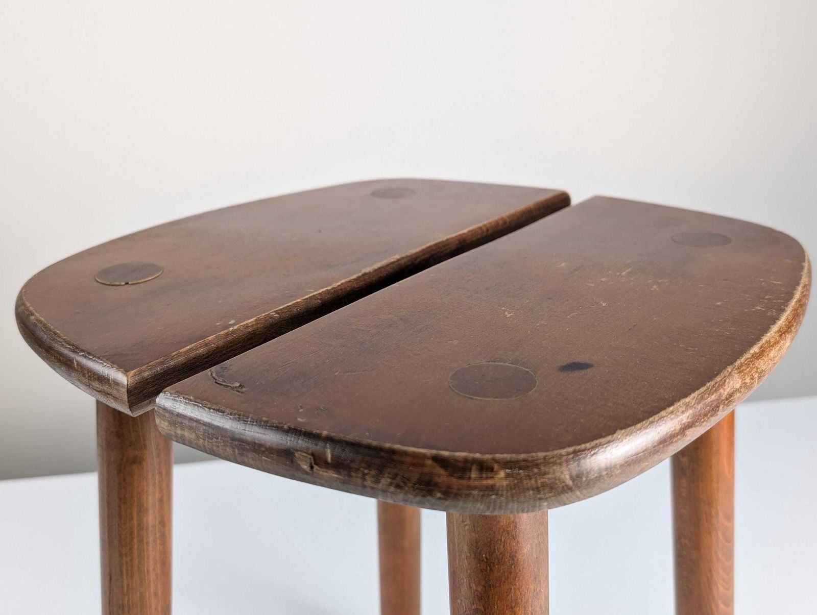 photo furniture Pair Of Wooden Stools By Pierre Gautier Delaye, France, 1960s