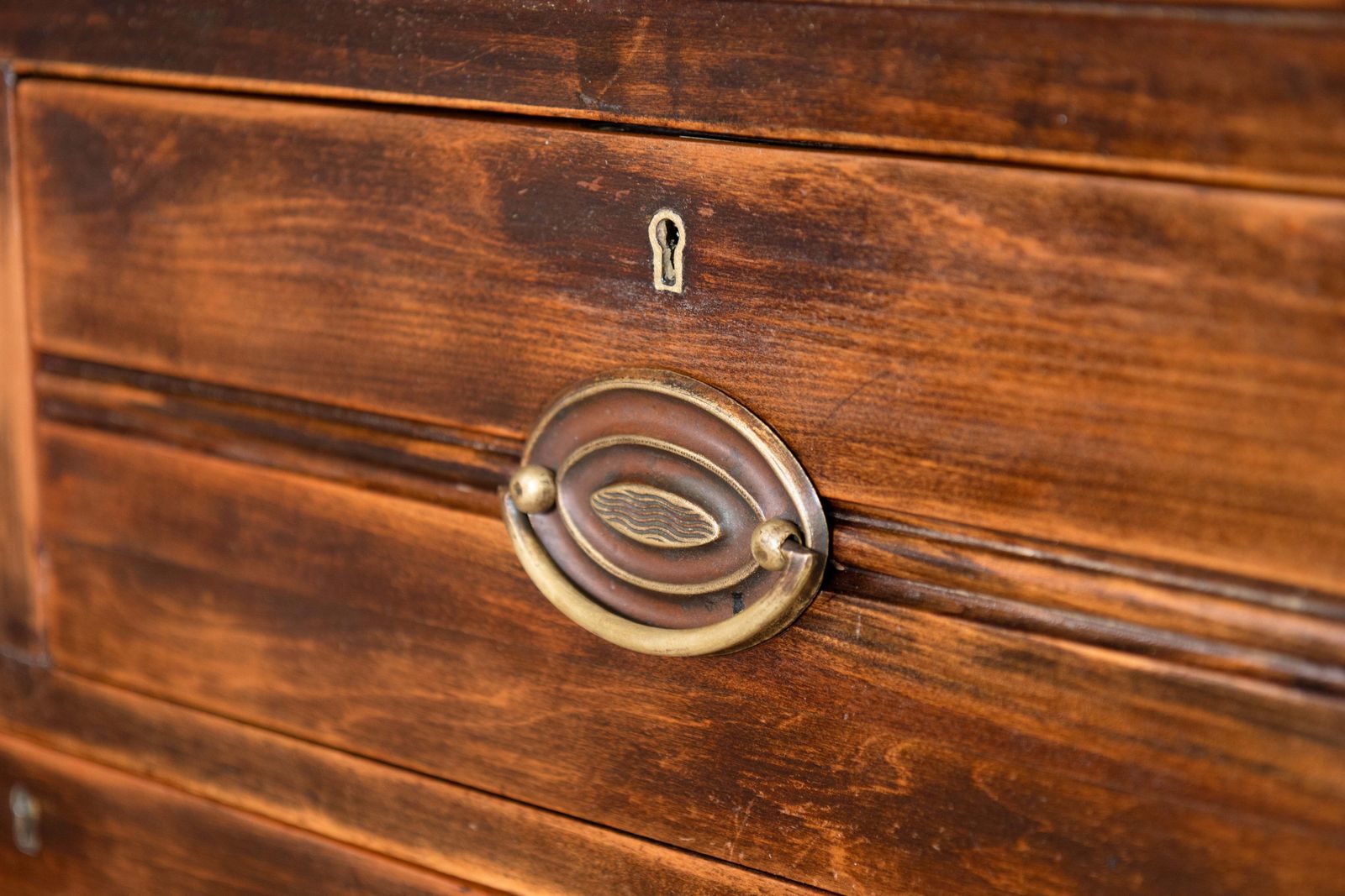 Rustic Country Antique Fruitwood Chest Of Drawers photo Furniture