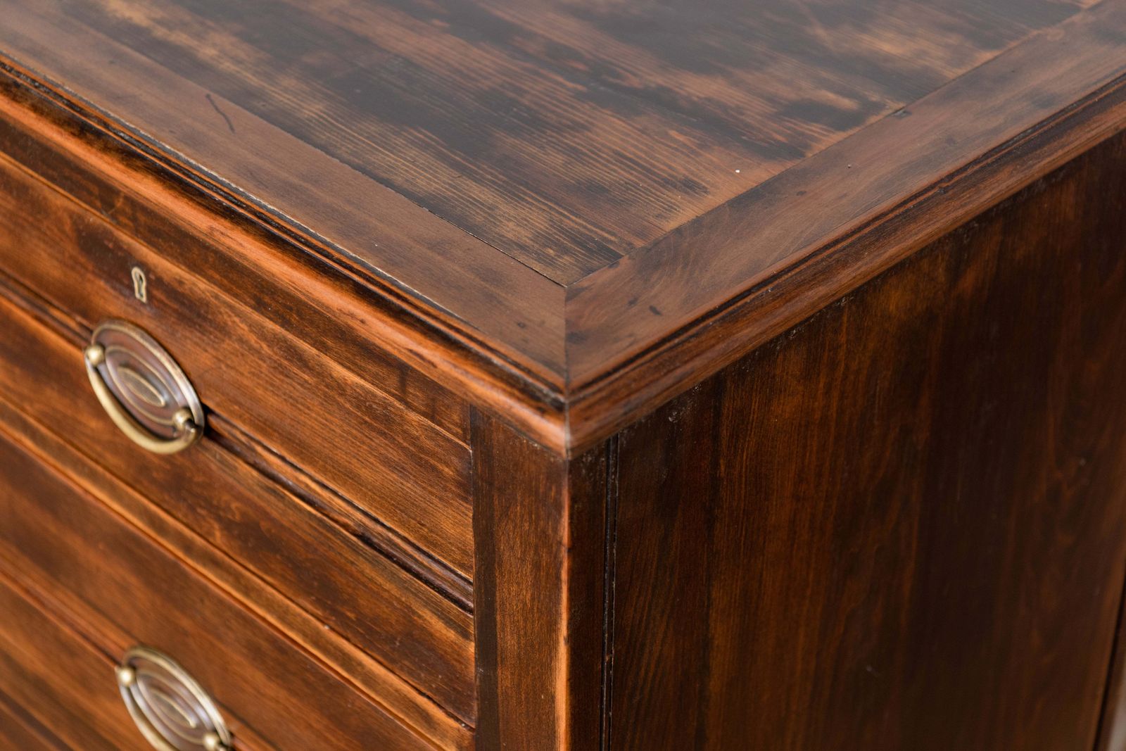Rustic Country Antique Fruitwood Chest Of Drawers photo vinterior