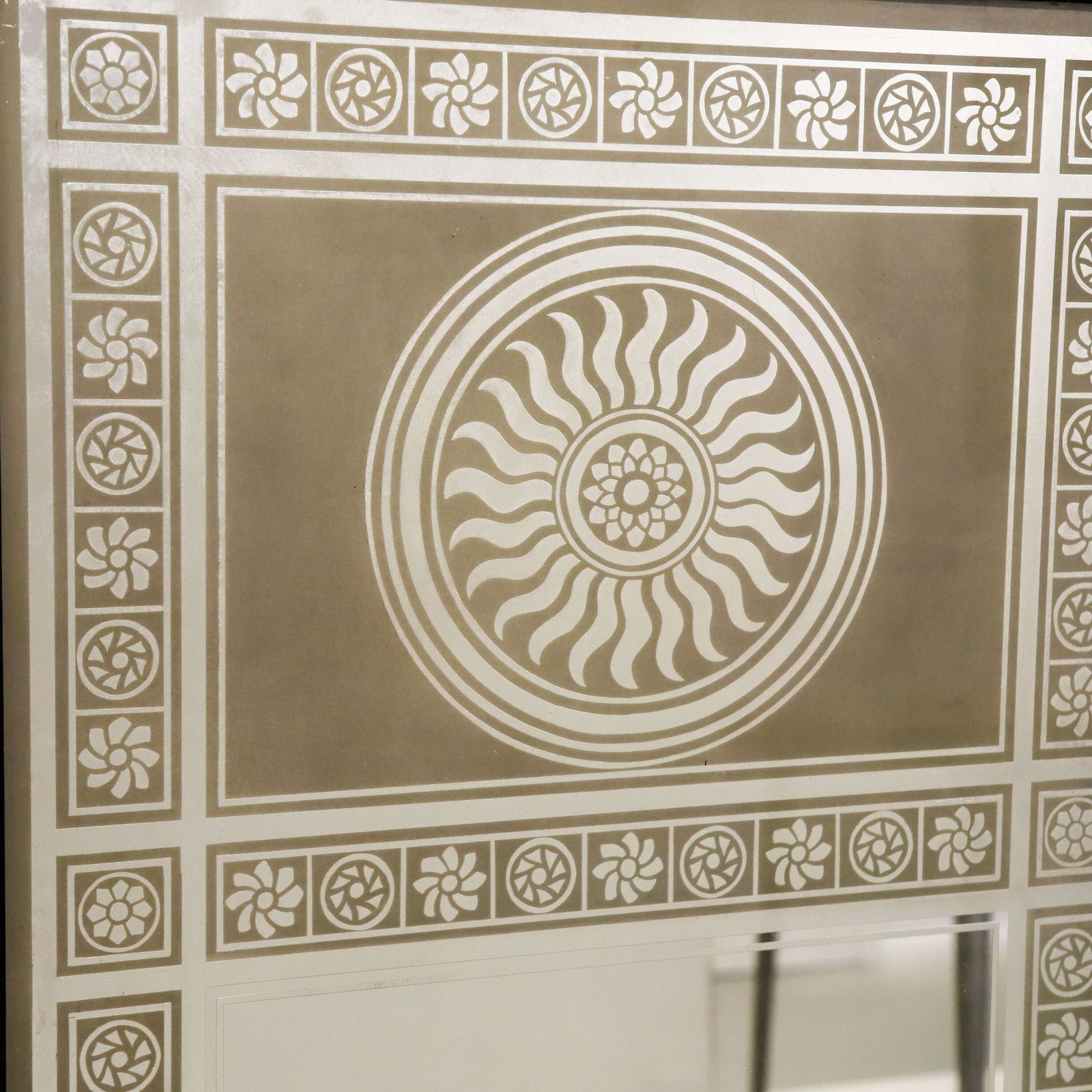 Late Victorian English Acid Etched Pub Mirror From Maida Vale, C.1900 photo Art