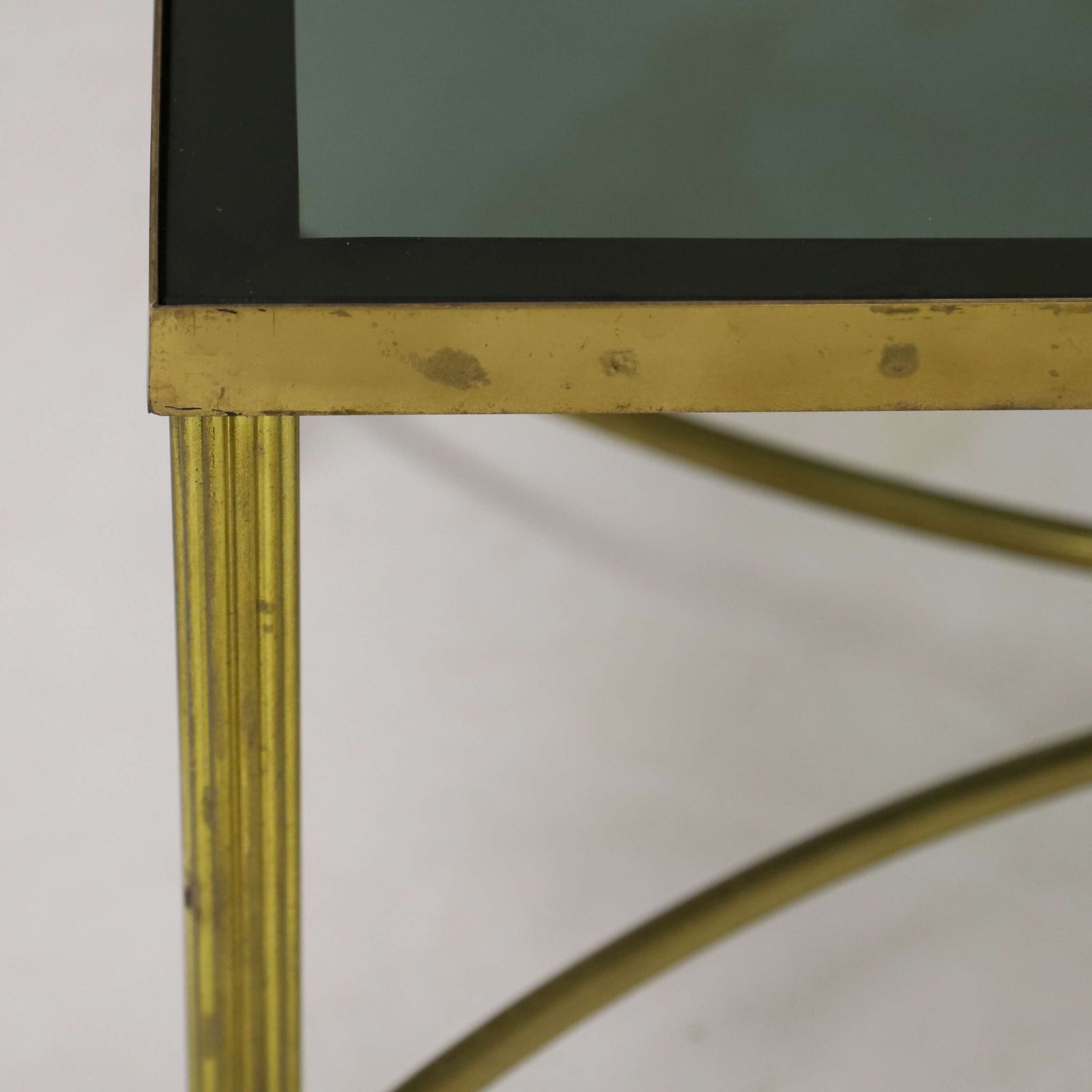 Mid 20th Century Hollywood Regency Brass And Smoked Glass Coffee Table photo 575.0