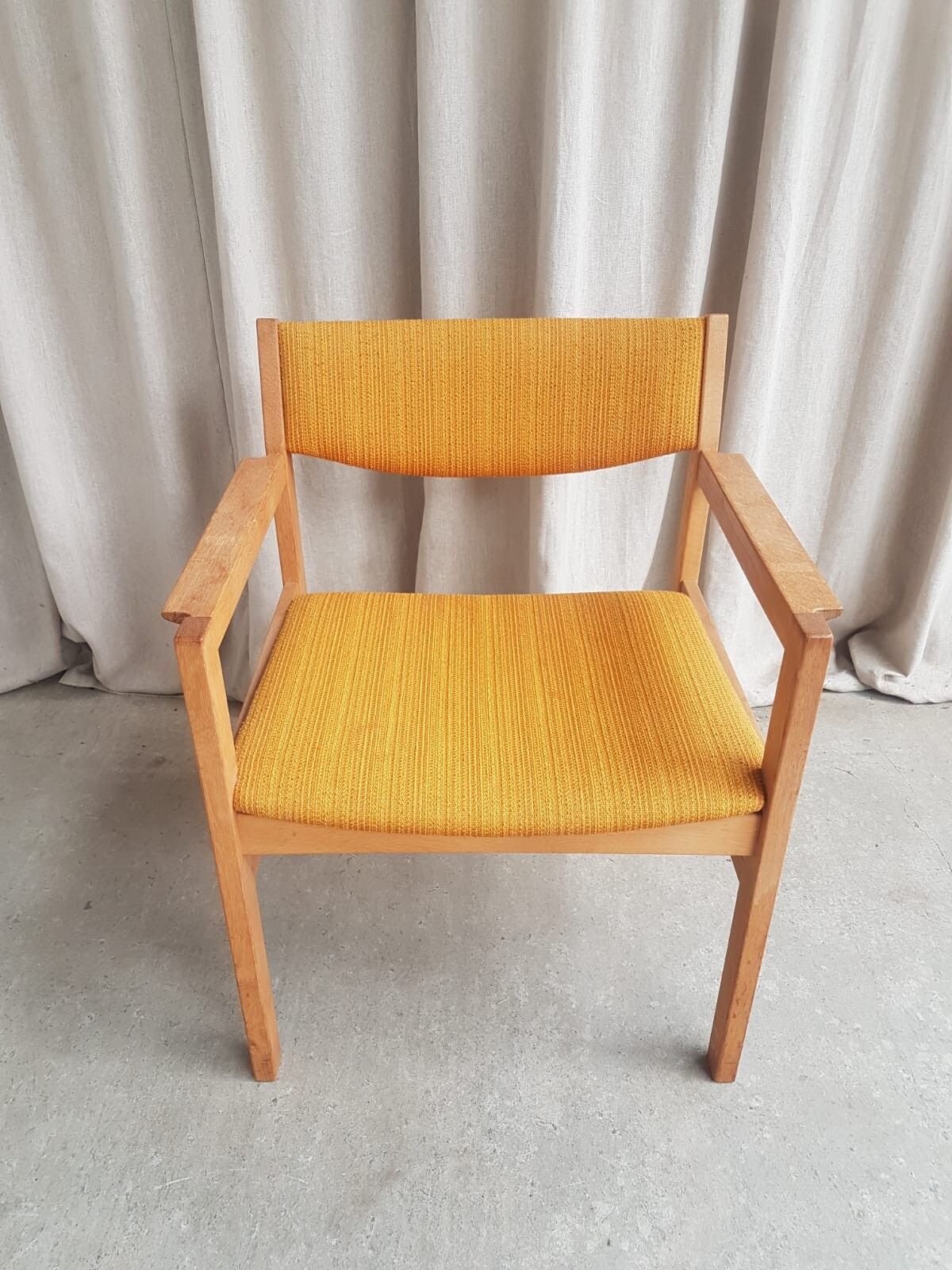 photo furniture Vtg Mid Century Danish Oak Chair Side Armchair By Erik Wørts For Fdb Møbler R539