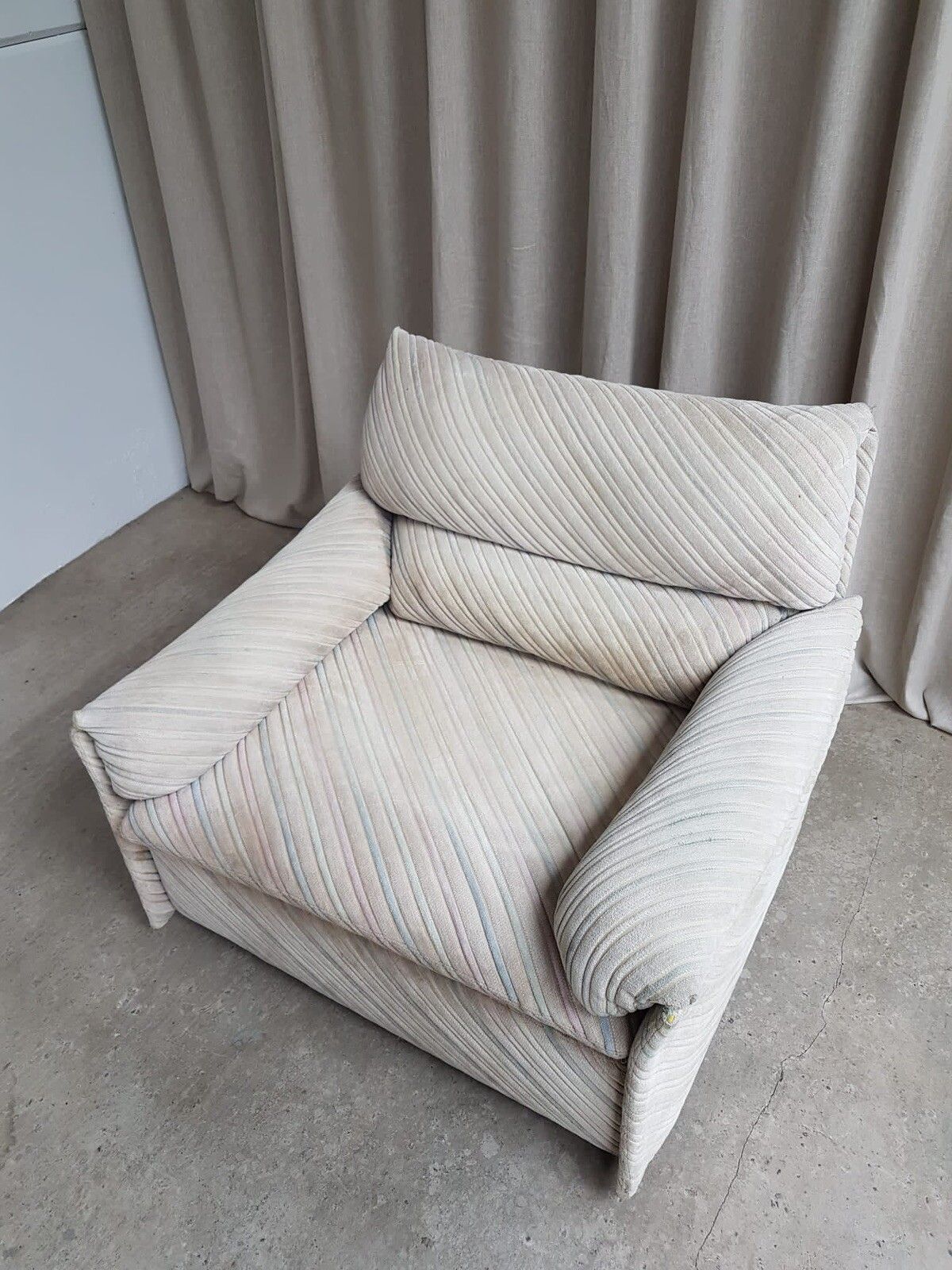 Vtg Mid Century Italian Armchair Lounge Chair By Alberto Rosselli Saporiti Rc75 photo vintage