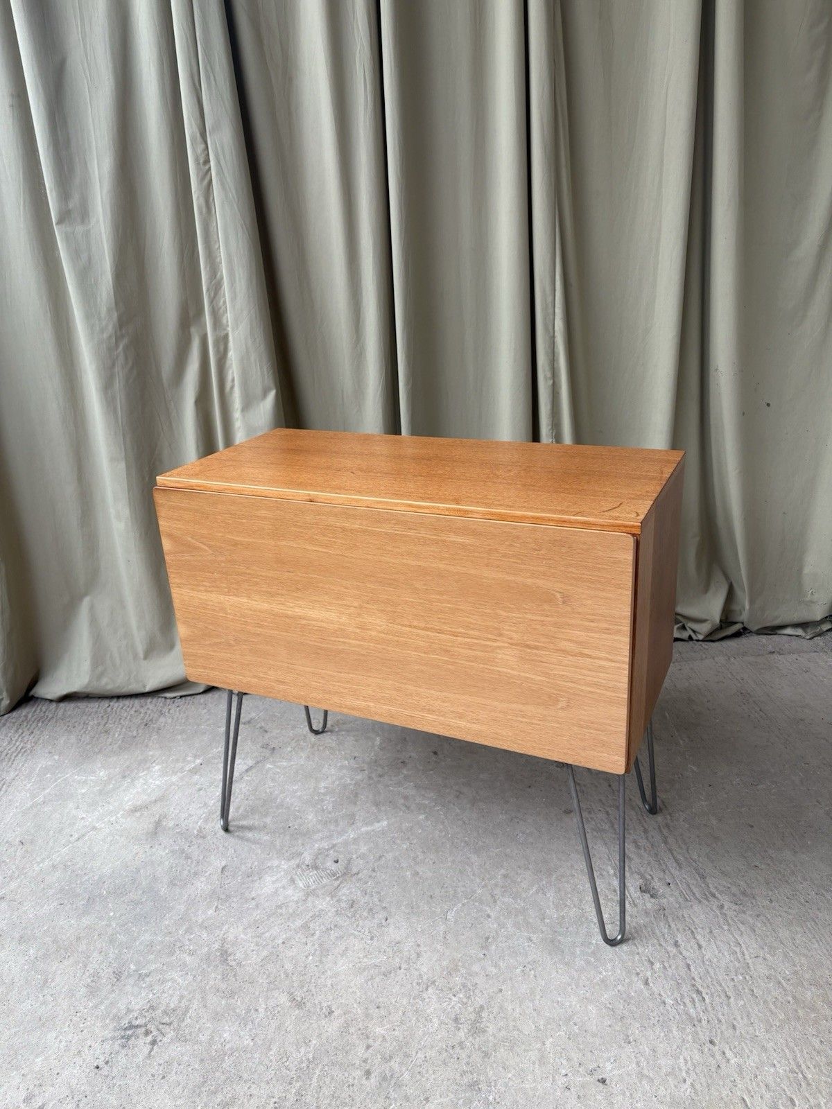 Vtg Mid Century Compact Sideboard Media Cabinet Scandi Danish Retro R1130 photo 293.25