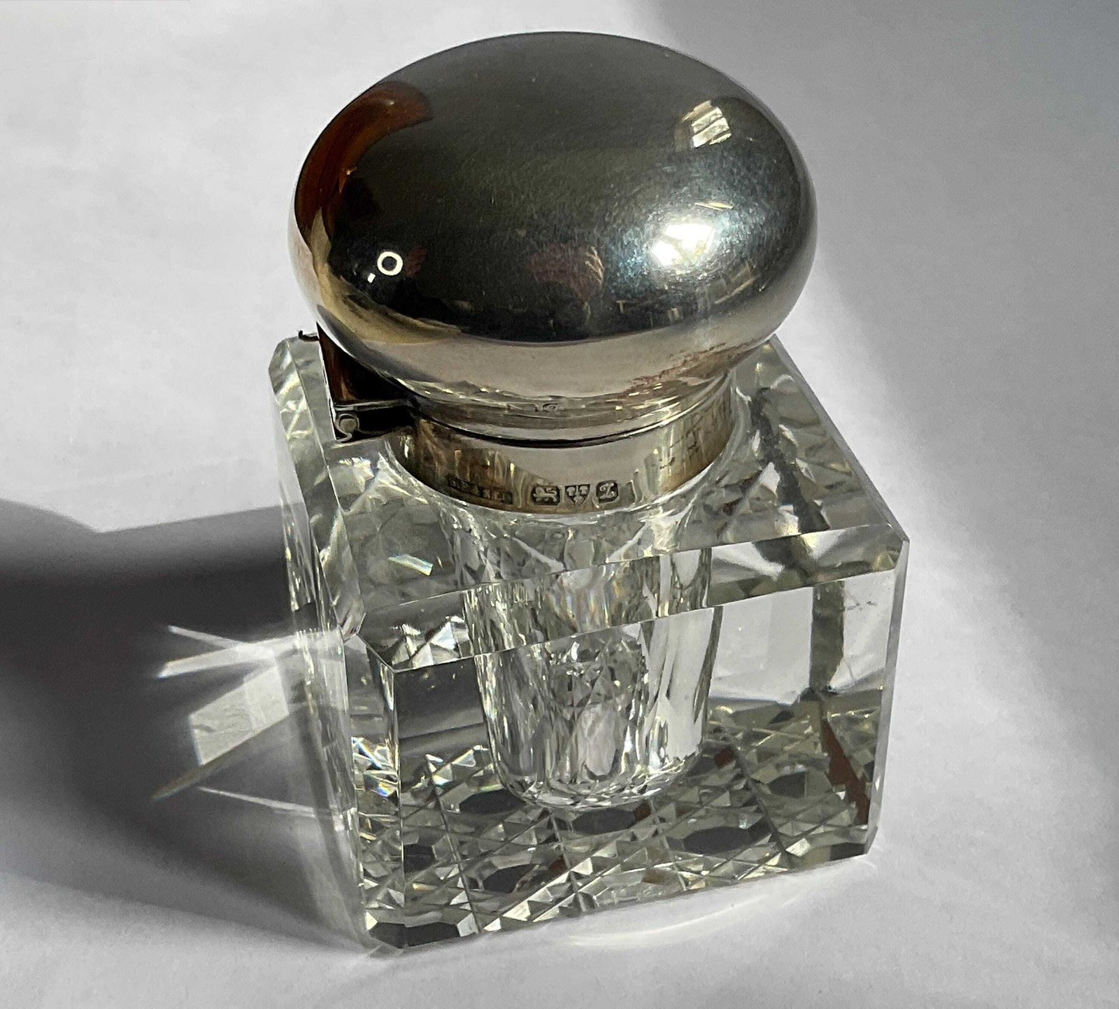 photo for sale Victorian Gentleman's Time Capsule Stationery Box Complete With Silver And Cut Glass Inkwell And Many Other Accessories.