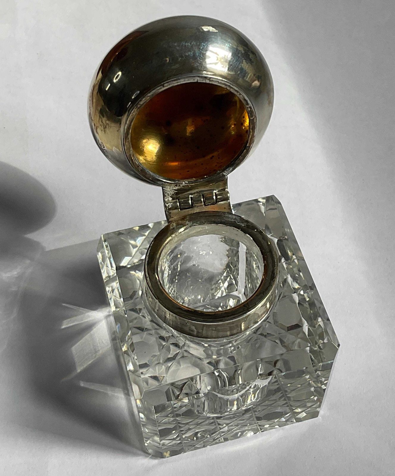395.0 Victorian Gentleman's Time Capsule Stationery Box Complete With Silver And Cut Glass Inkwell And Many Other Accessories. photo
