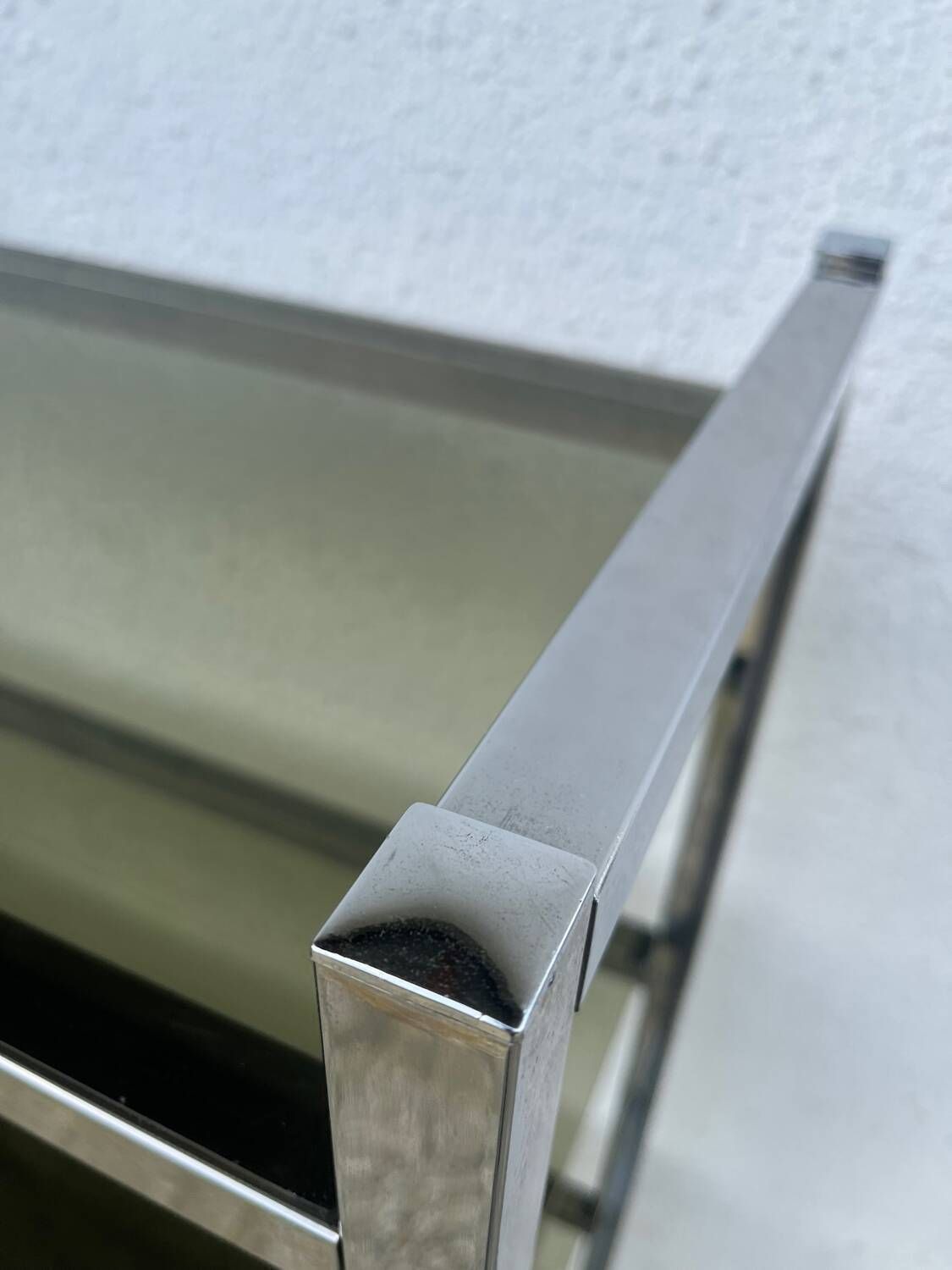 Chrome Shelf With Smoked Glass photo Furniture