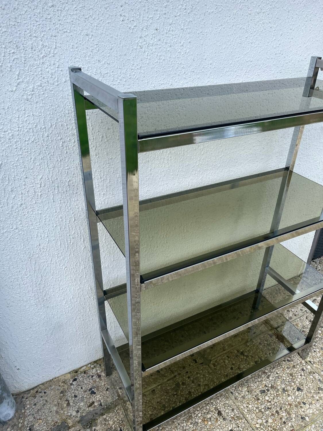 Chrome Shelf With Smoked Glass photo vinterior